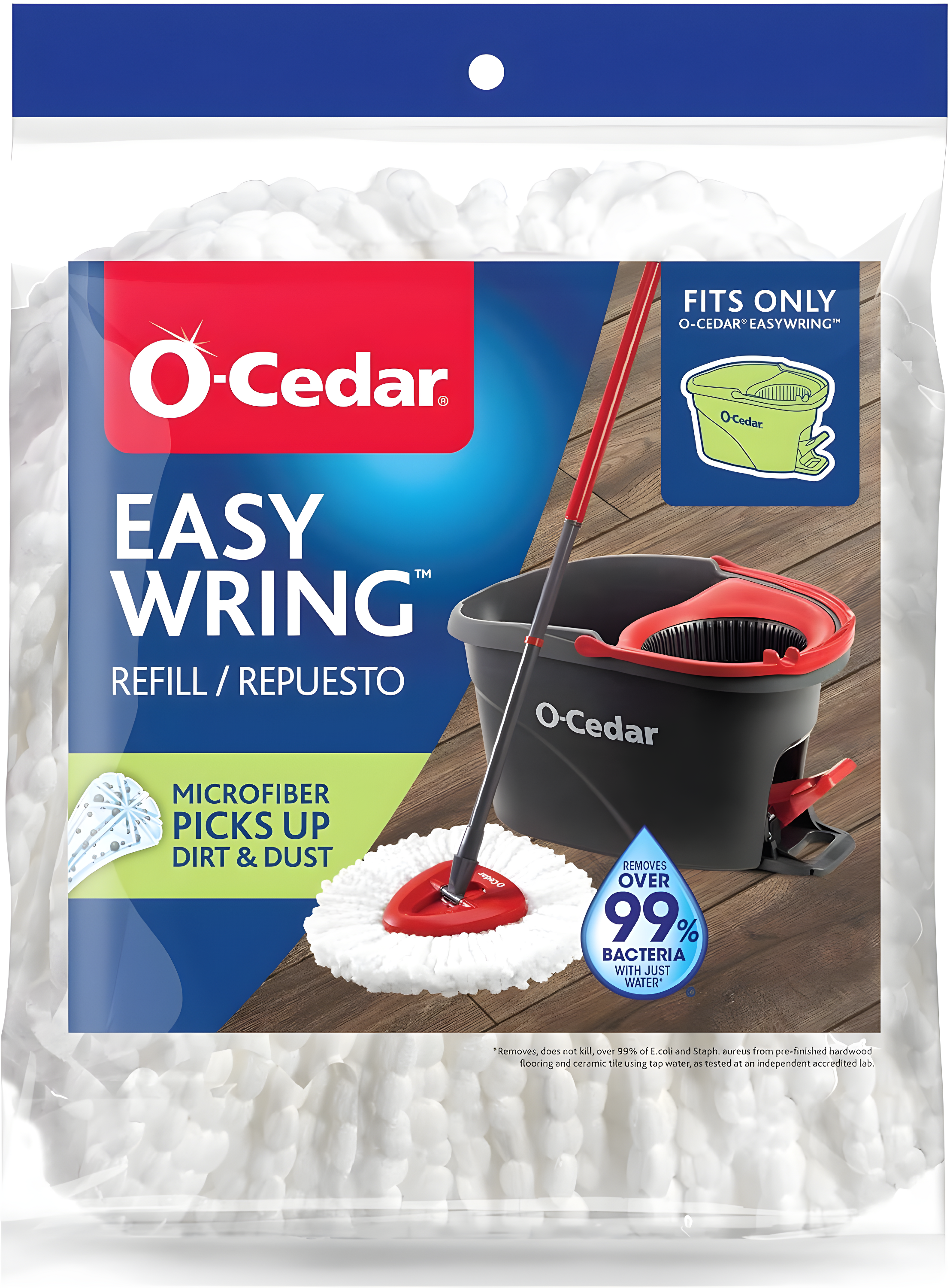 O-Cedar EasyWring Spin Mop Microfiber Refill, White Packaging May Vary