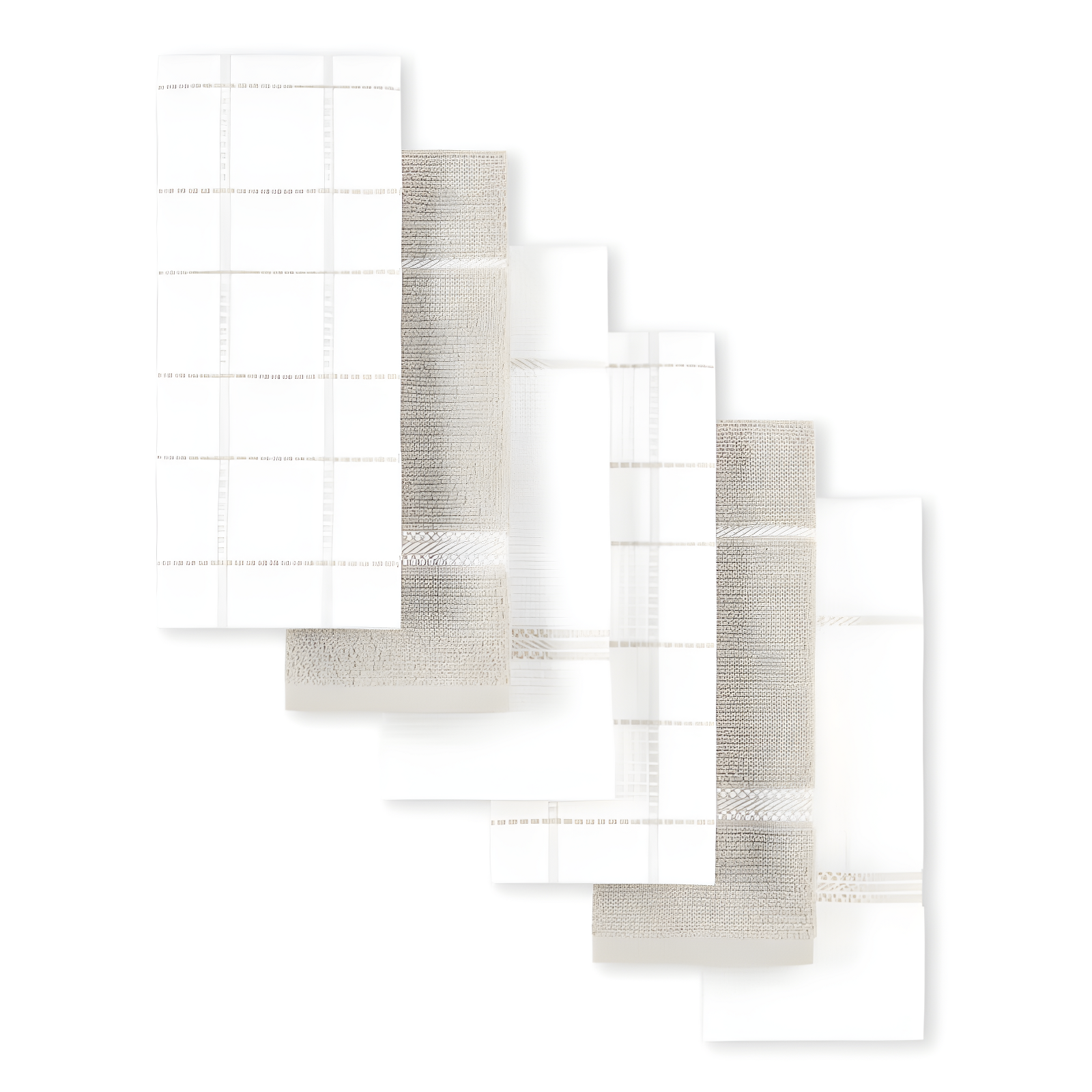 Martha Stewart Martha Stewart Modern Waffle Kitchen Towel Set 6-Pack, Linen, 16"x28" (Set of 6)
