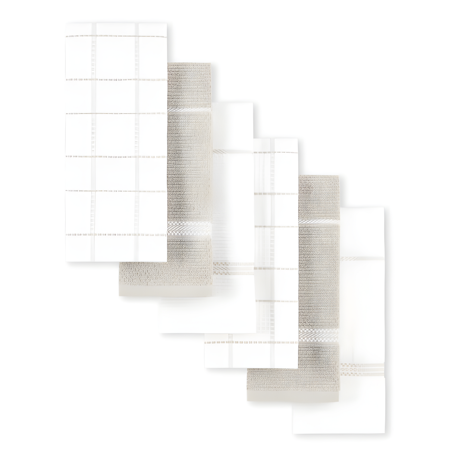 Martha Stewart Martha Stewart Modern Waffle Kitchen Towel Set 6-Pack, Linen, 16"x28" (Set of 6)