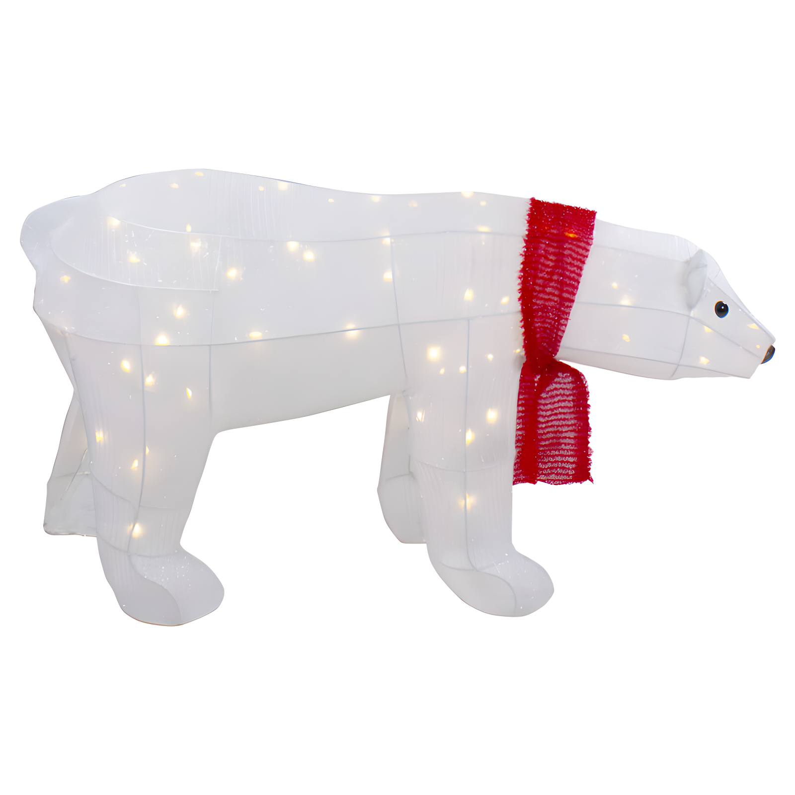 Northlight Seasonal 32" LED Lighted Tinsel Polar Bear Outdoor Christmas Decoration