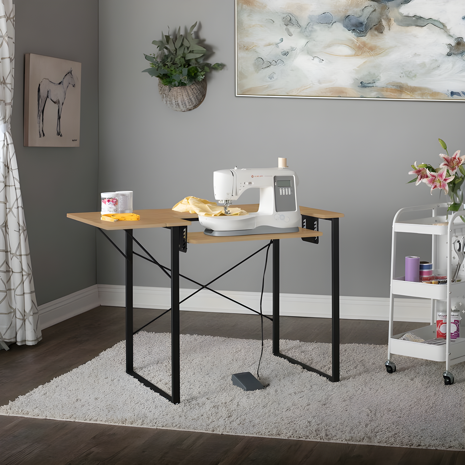 41'' x 23'' Sewing Table with Sewing Machine Platform