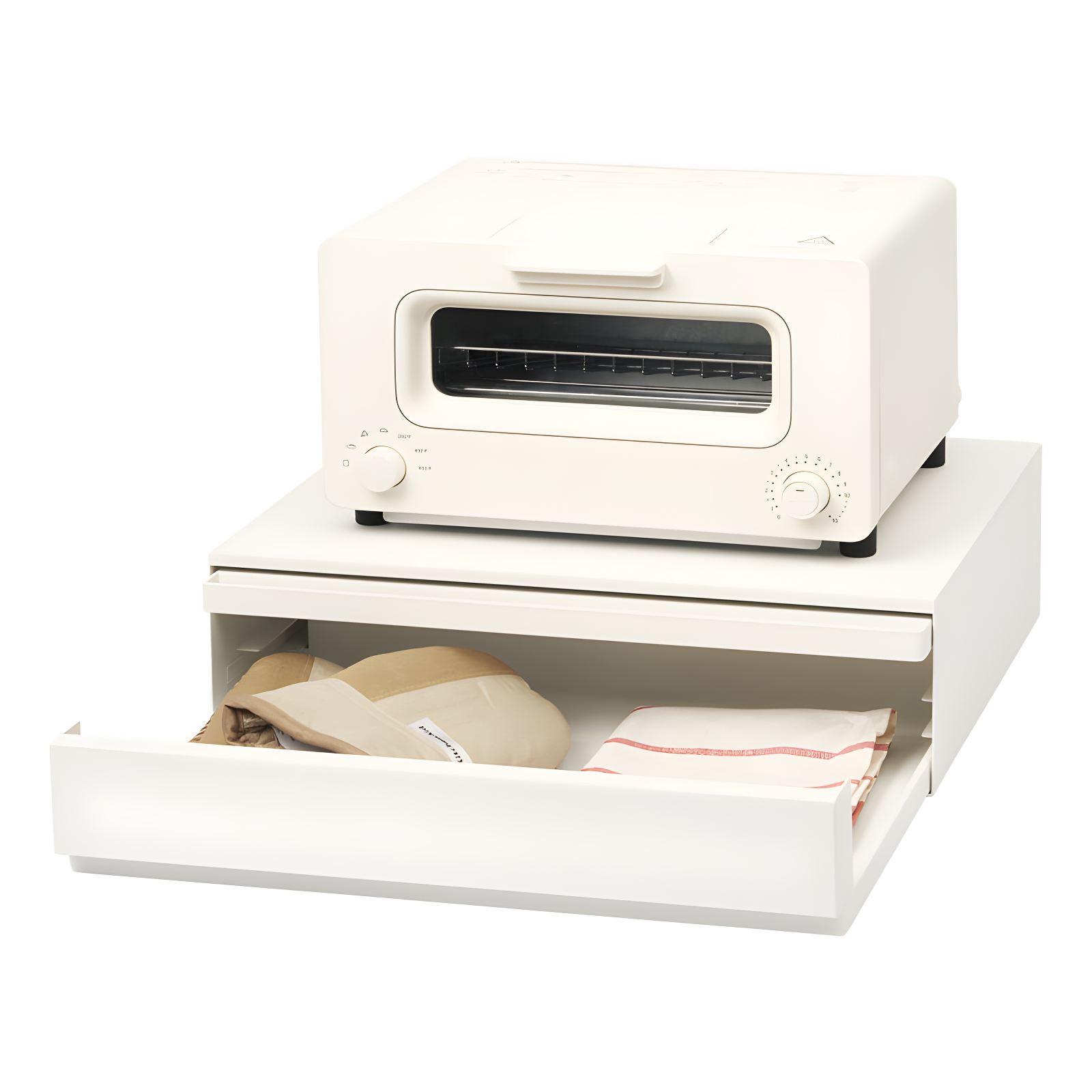 Yamazaki Home Yamazaki Home Countertop Drawer With Pull-Out Shelf, Steel, Holds 37 Lbs