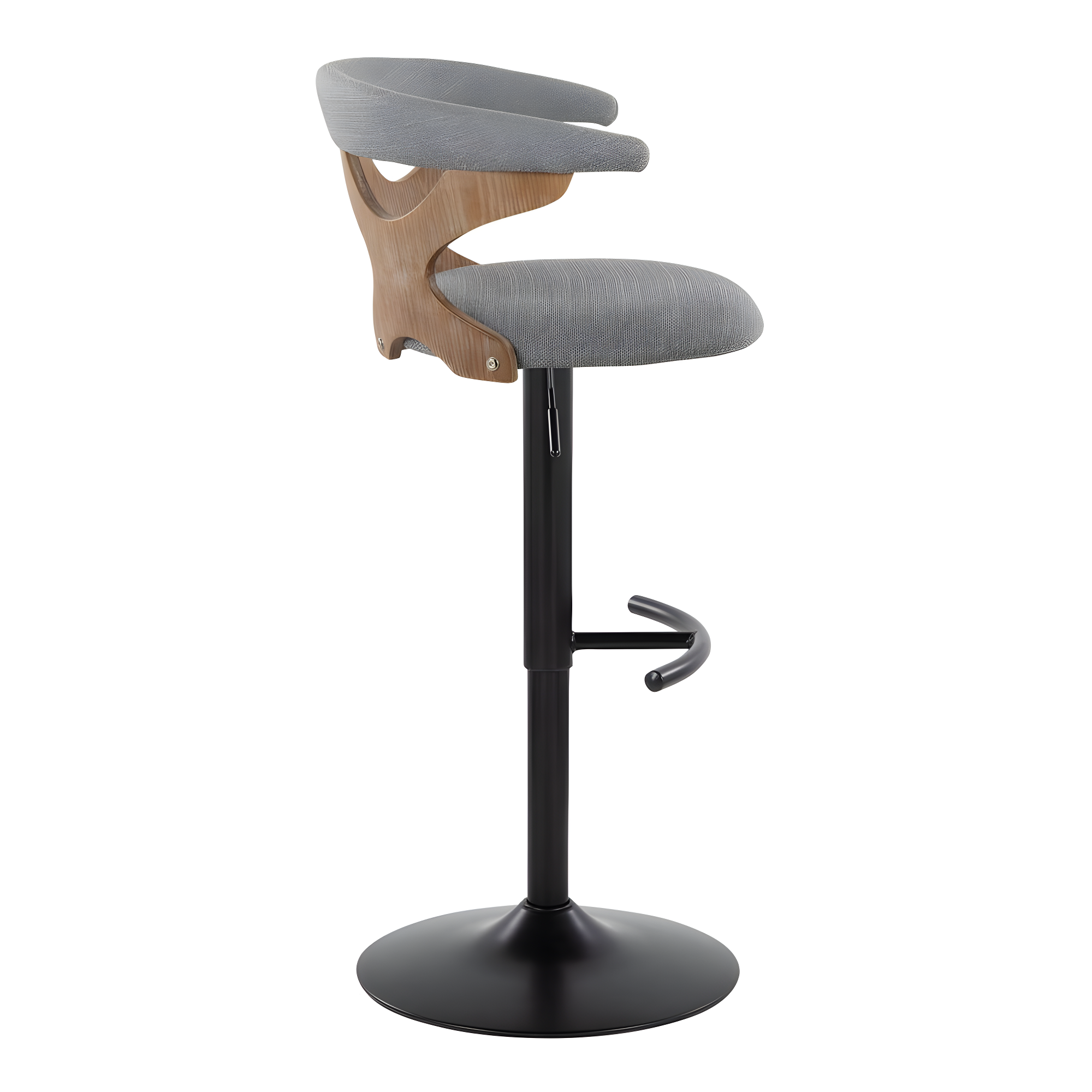 LumiSource White Gardenia Adjustable Barstool - Set of 2