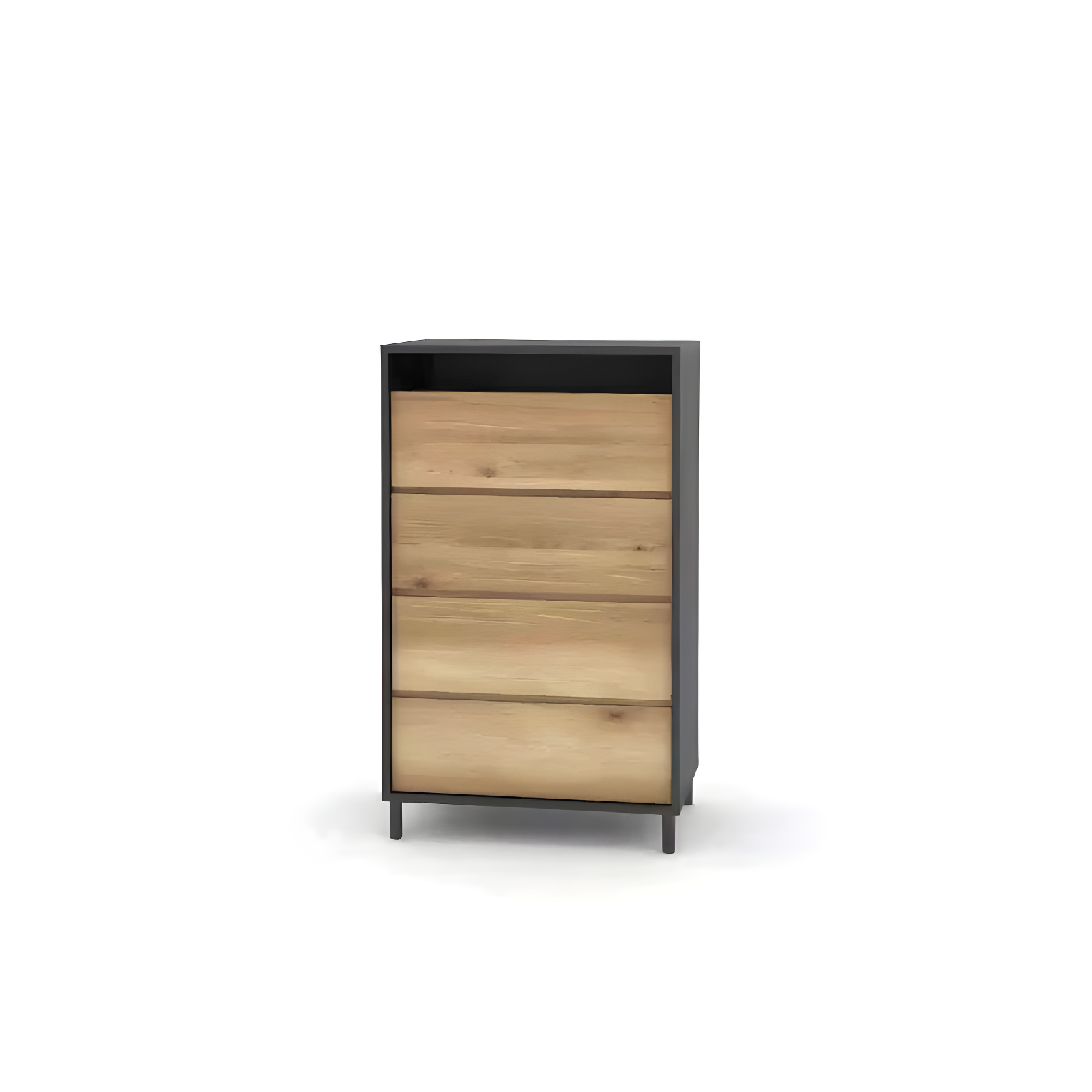 Dakota Pass Lateral File White Plank - Sauder: 1-Drawer, Open Shelf, MDF Construction, Metal Hardware