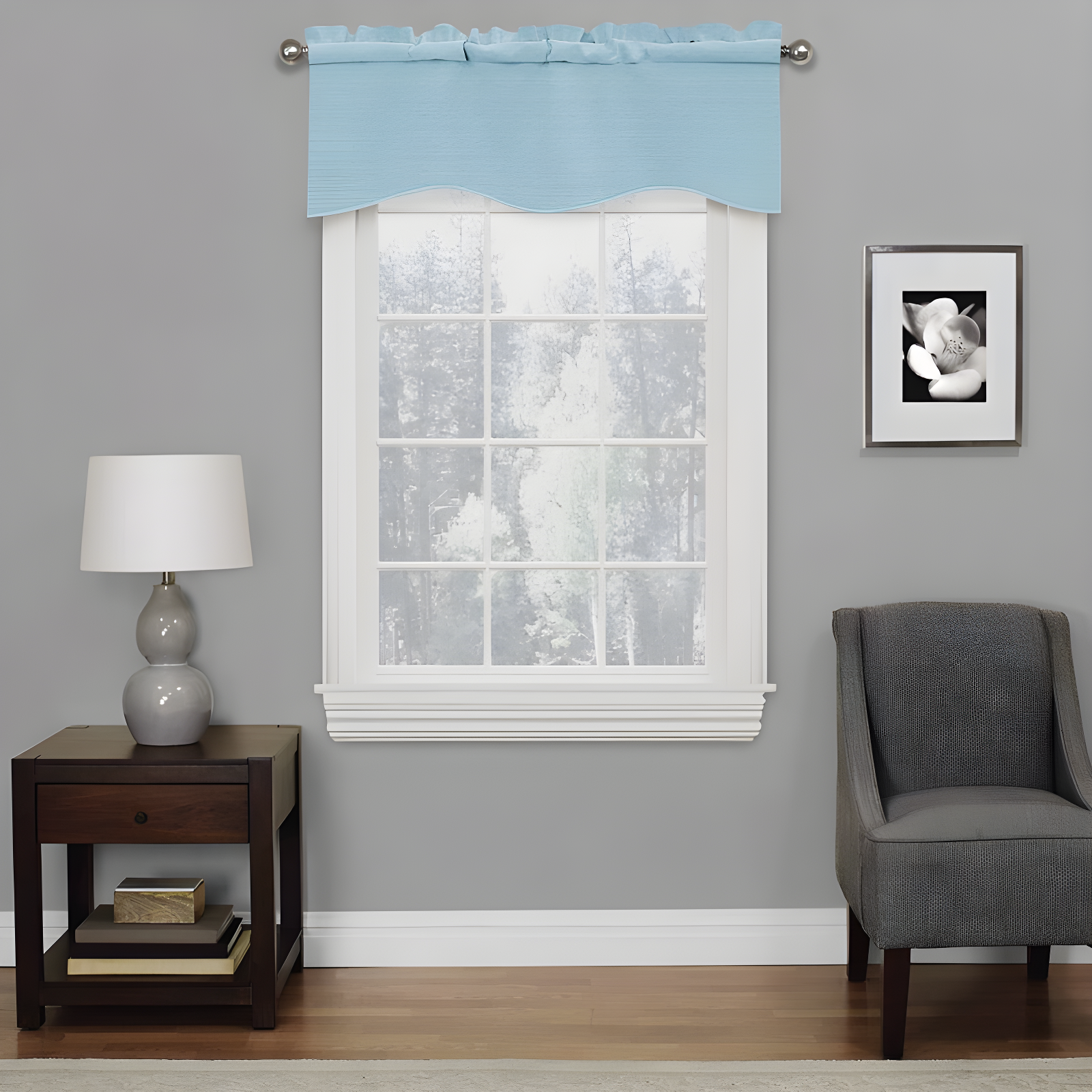Kendall Scalloped 42'' W Window Valance