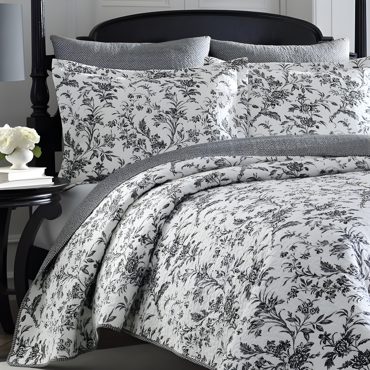 Laura Ashley Amberley Reversible Cotton Quilt Set
