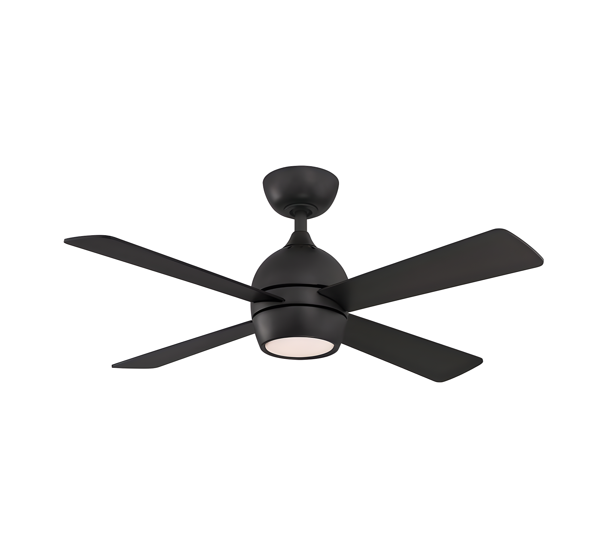 Indi Ceiling Fan + Light - Matte Black / 44"