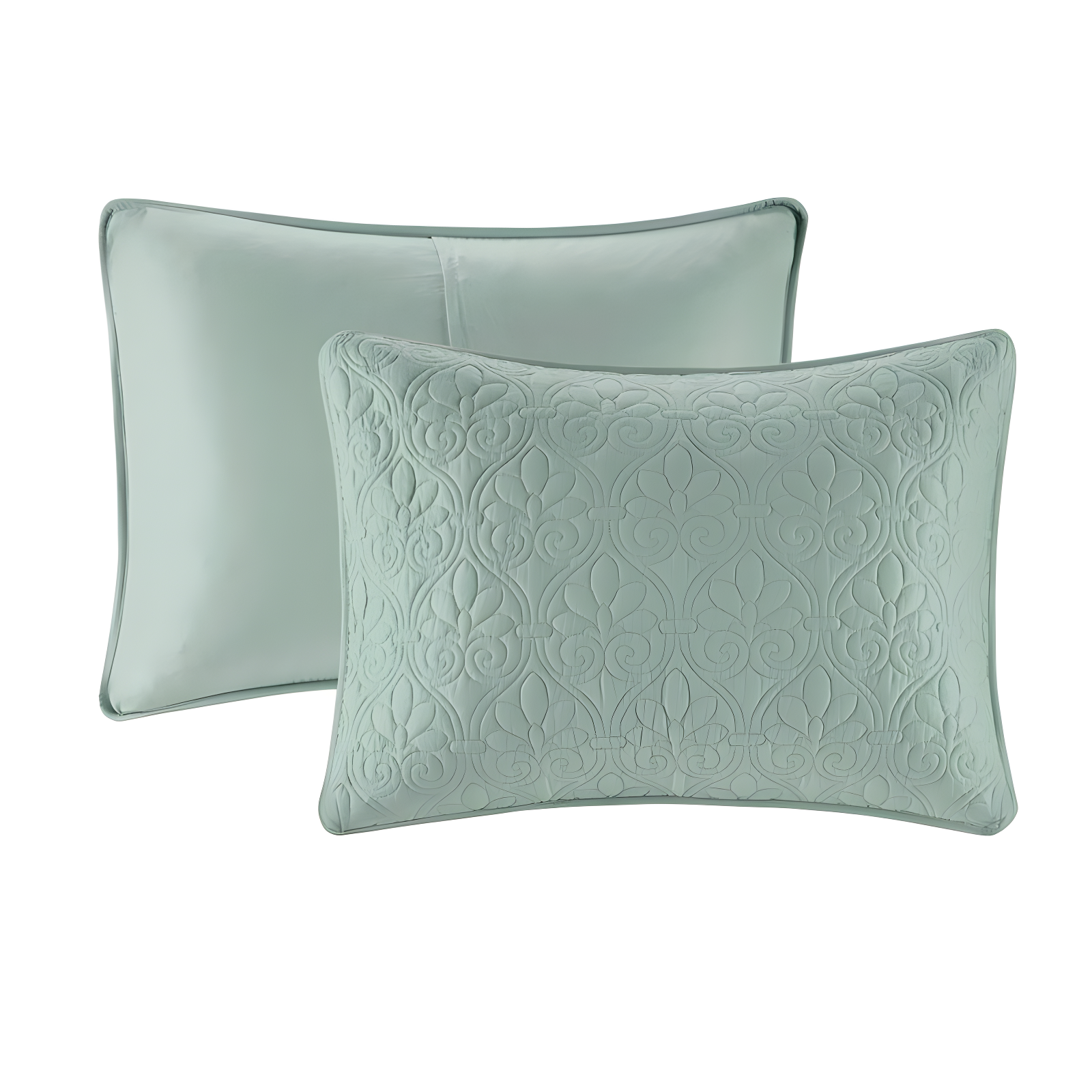 Madison Park 3pc King/California King Vancouver Reversible Coverlet Set Seafoam: Includes 2 Shams