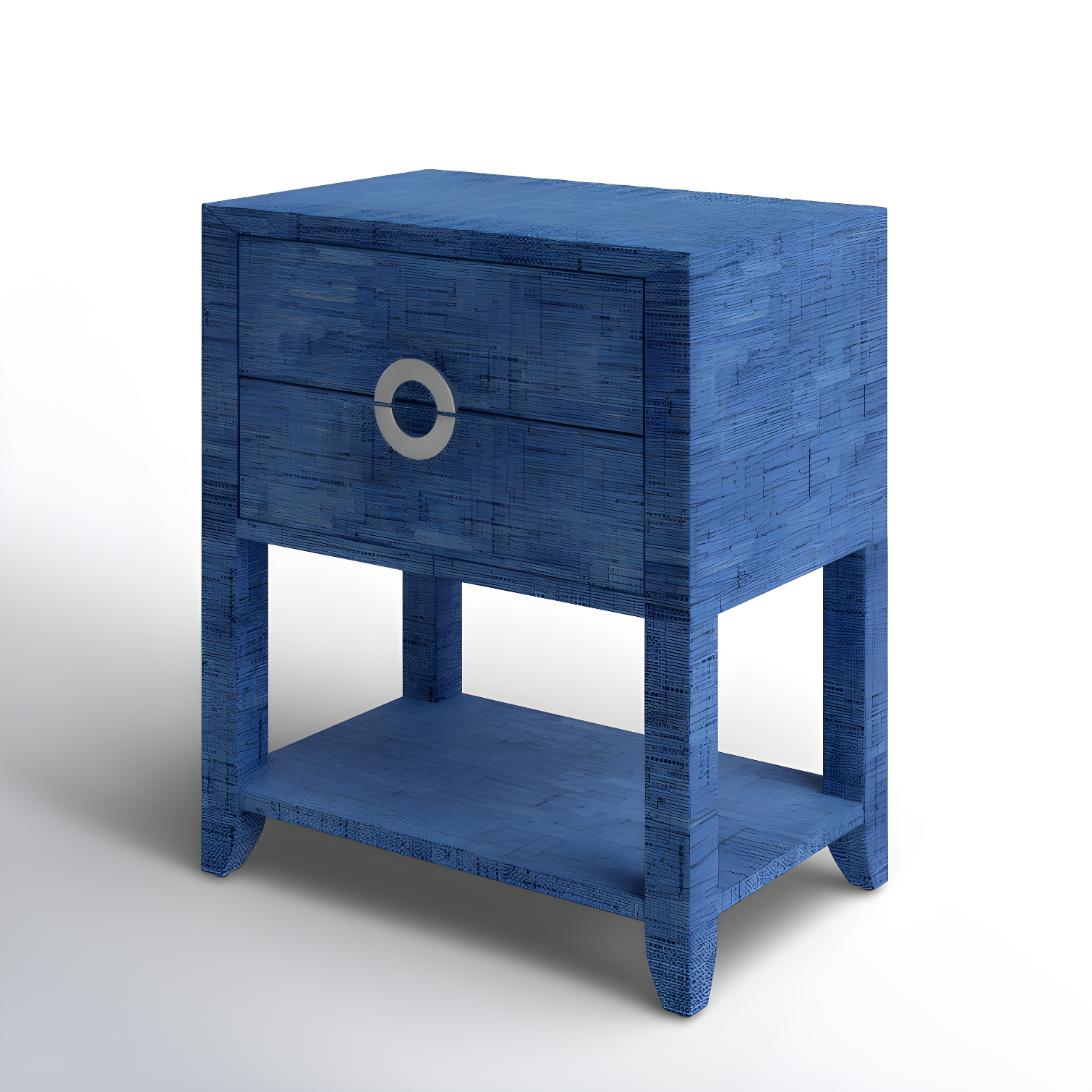 Butler Specialty Amelle Raffia End Table In Blue