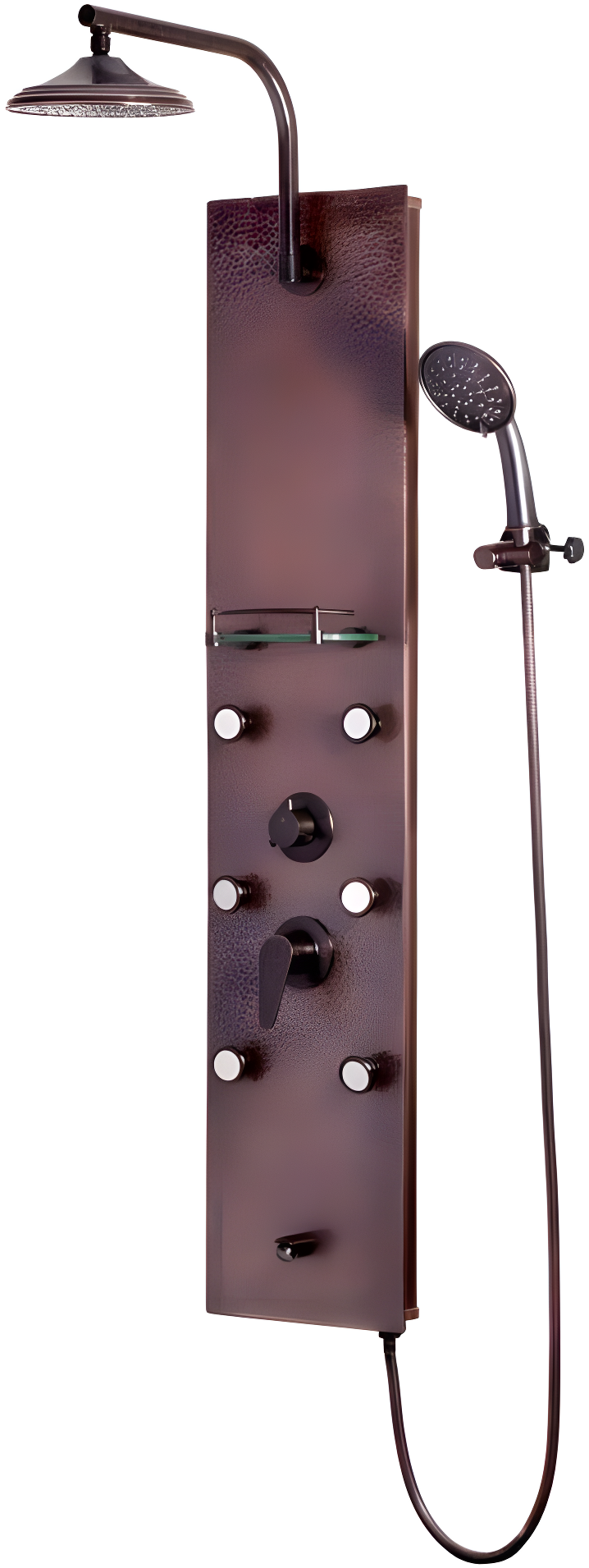 PULSE Sedona ShowerSpa Copper Shower Panel in Oil-Rubbed Bronze