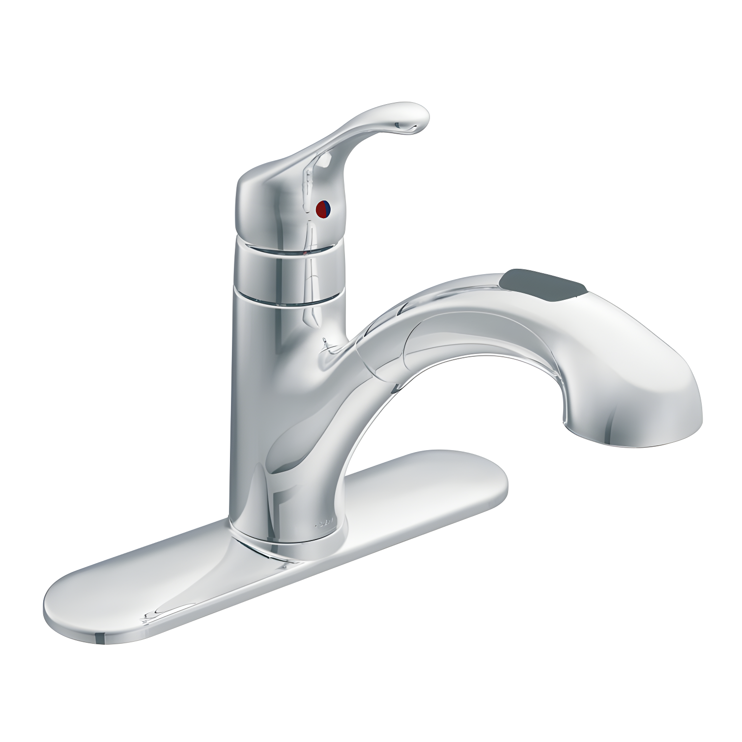 MOEN Renzo Spot Resist Stainless 9 in. H Pull Out Sprayer Kitchen Faucet with 360° Spout Swivel and PowerClean