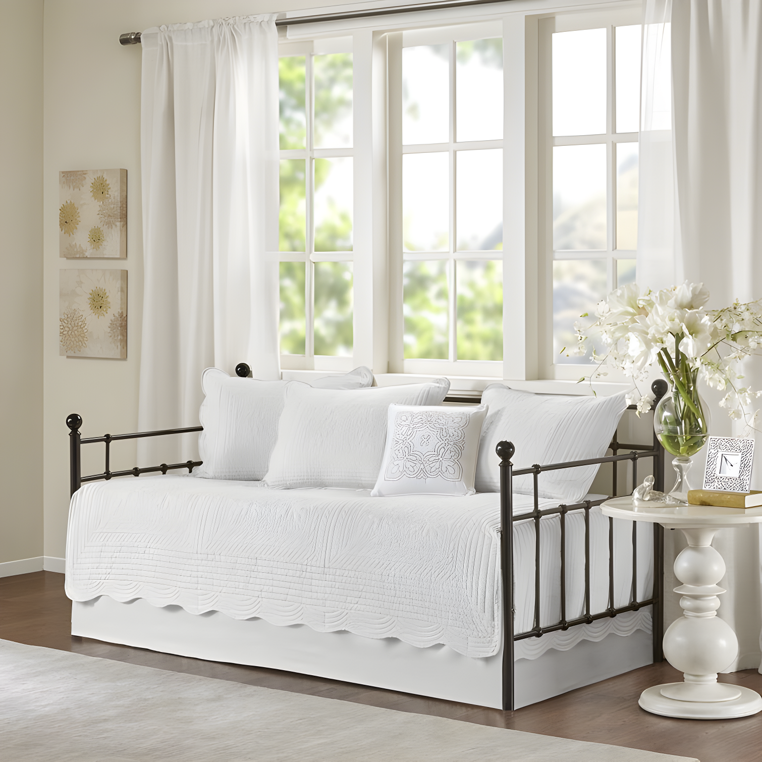 Madison Park Tuscany 6 Piece Reversible Scalloped Edge Daybed Cover Set