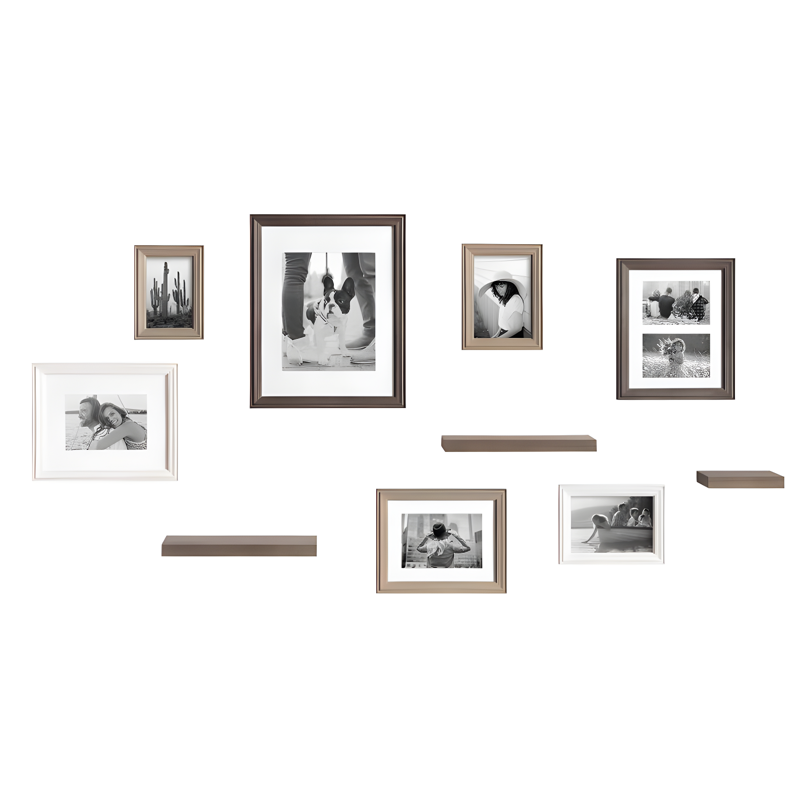 10pc Bordeaux Frame Box Set Gray/Brown - Kate & Laurel All Things Decor