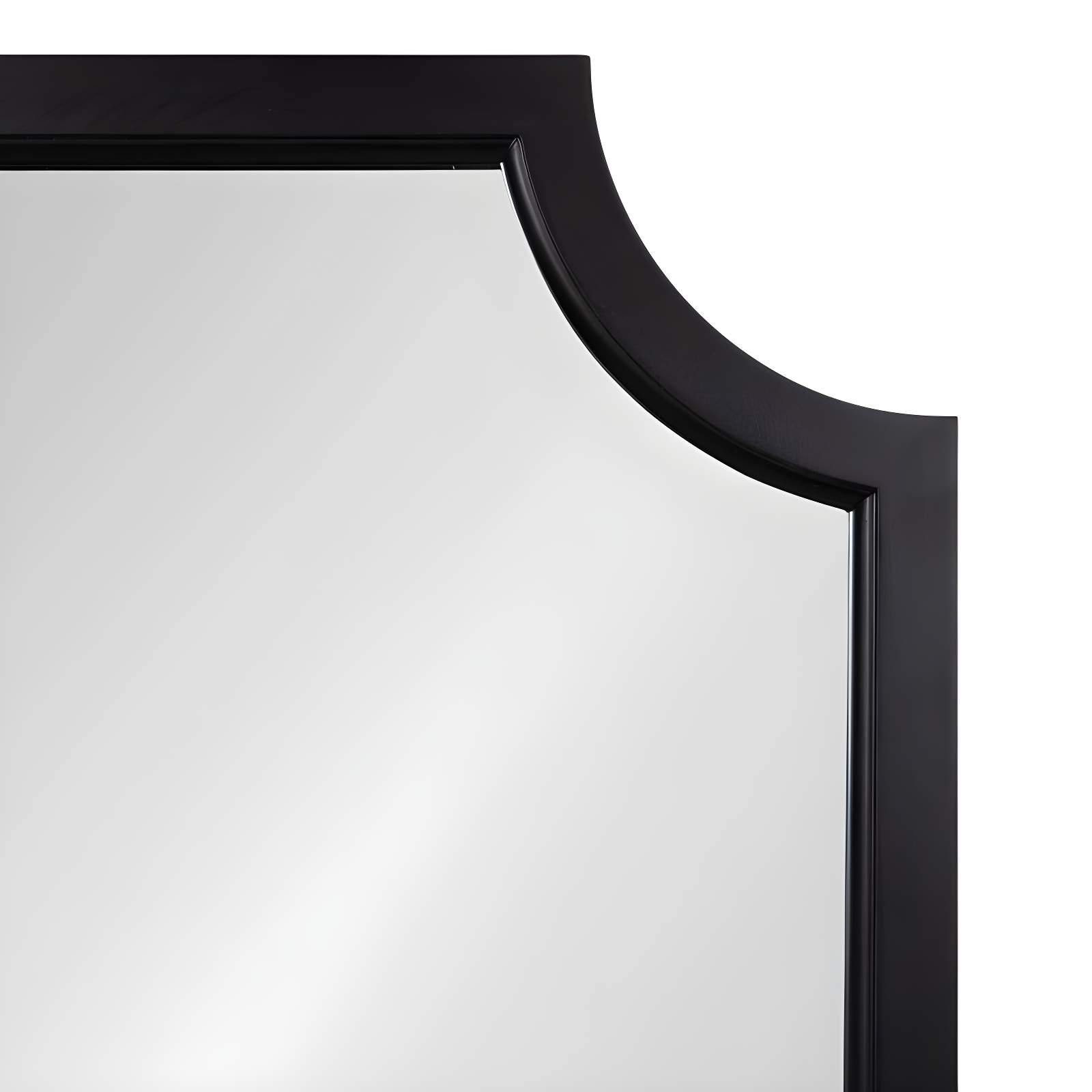 20" x 30" Hogan Scallop Wall Mirror Black - Kate & Laurel All Things Decor: MDF Frame, Easy Wall Mount