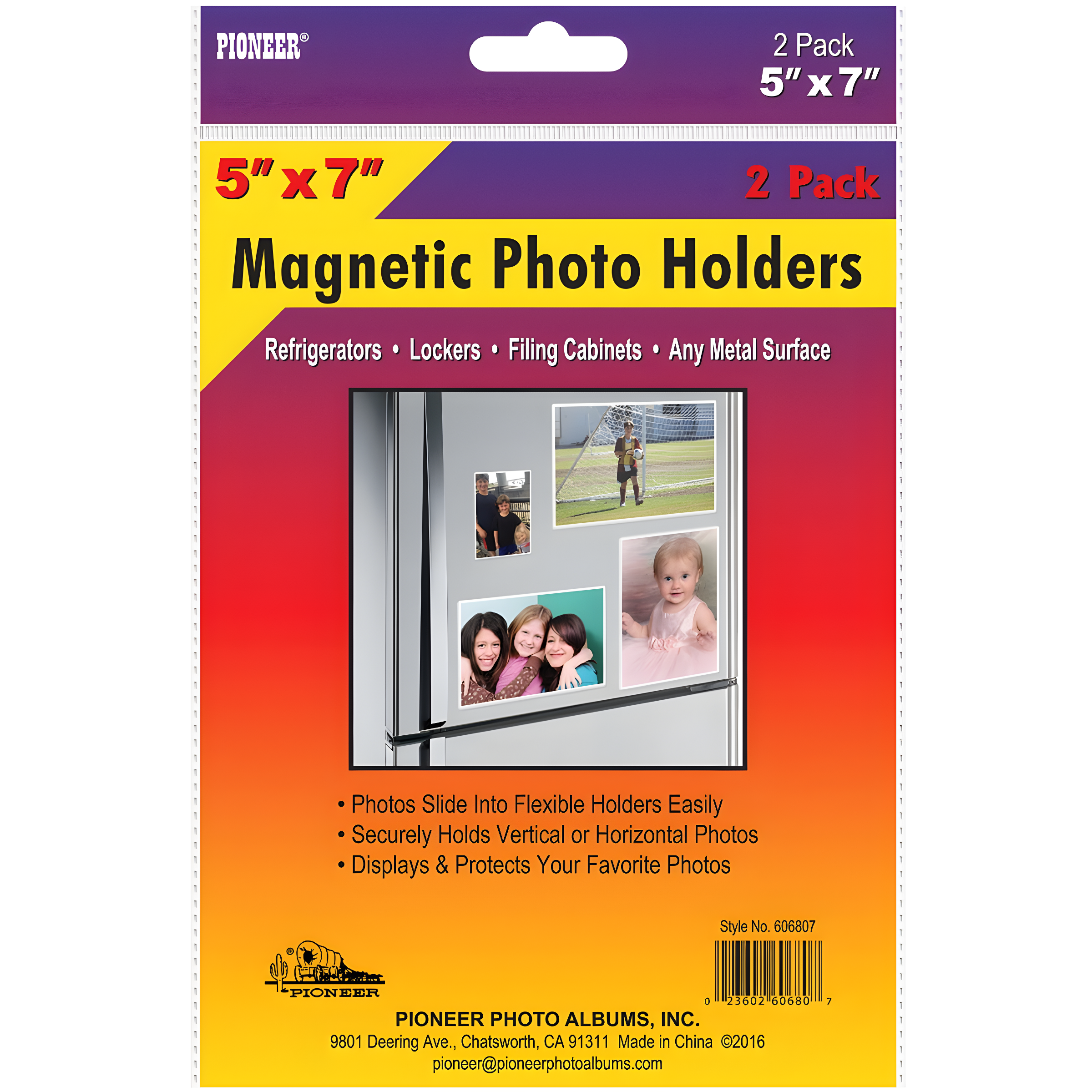 Magnetic Photo Holders 2/Pkg-5"X7"