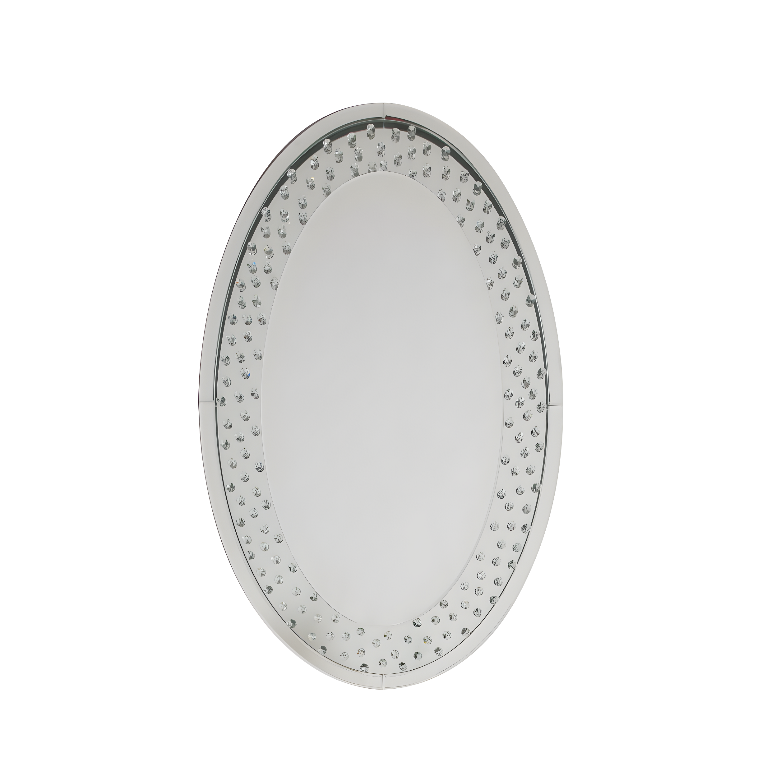 ACME  Nysa Accent Wall Mirror - Mirrored & Faux Crystals