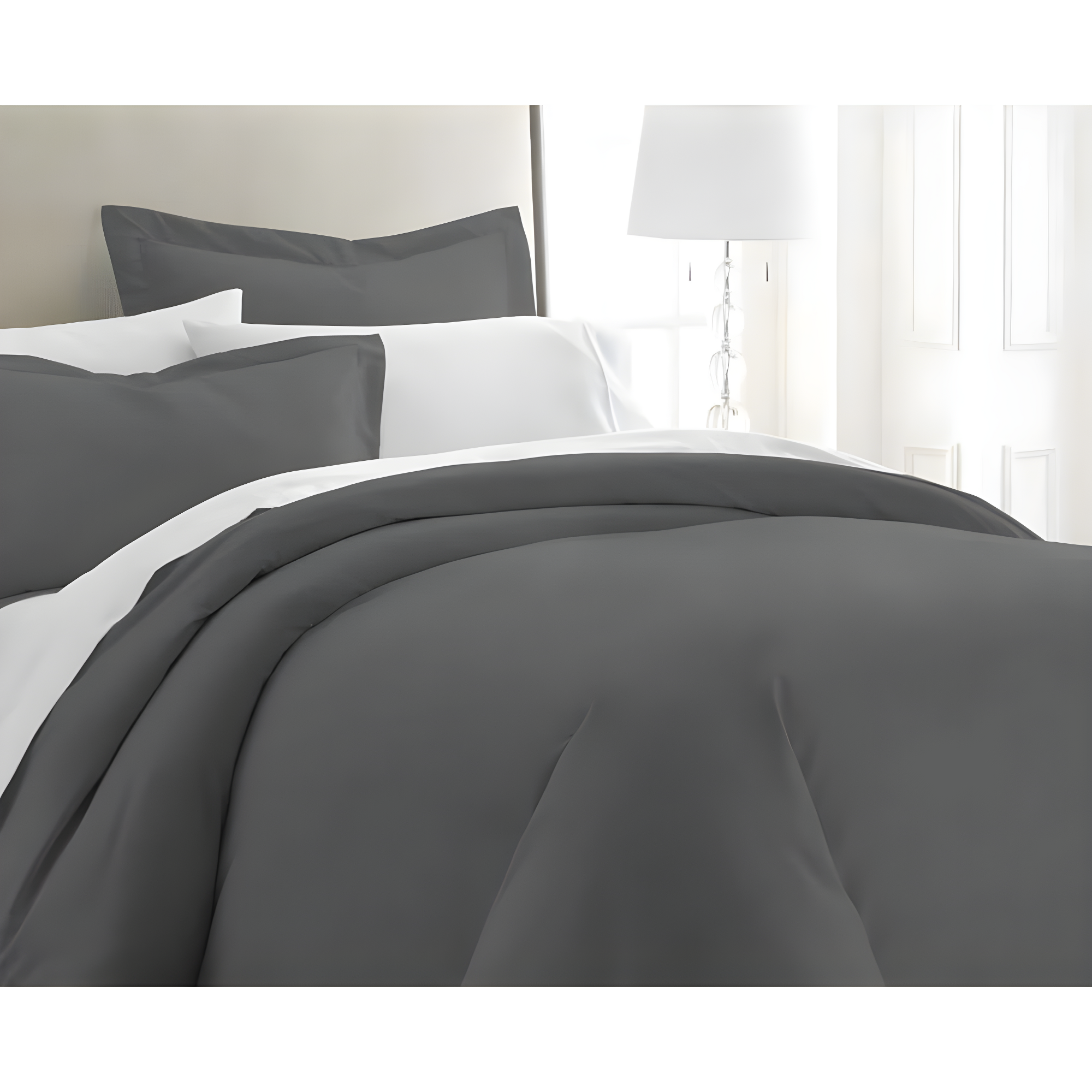 Gray Twin/Twin XL Ultra Soft Microfiber Duvet Cover Set