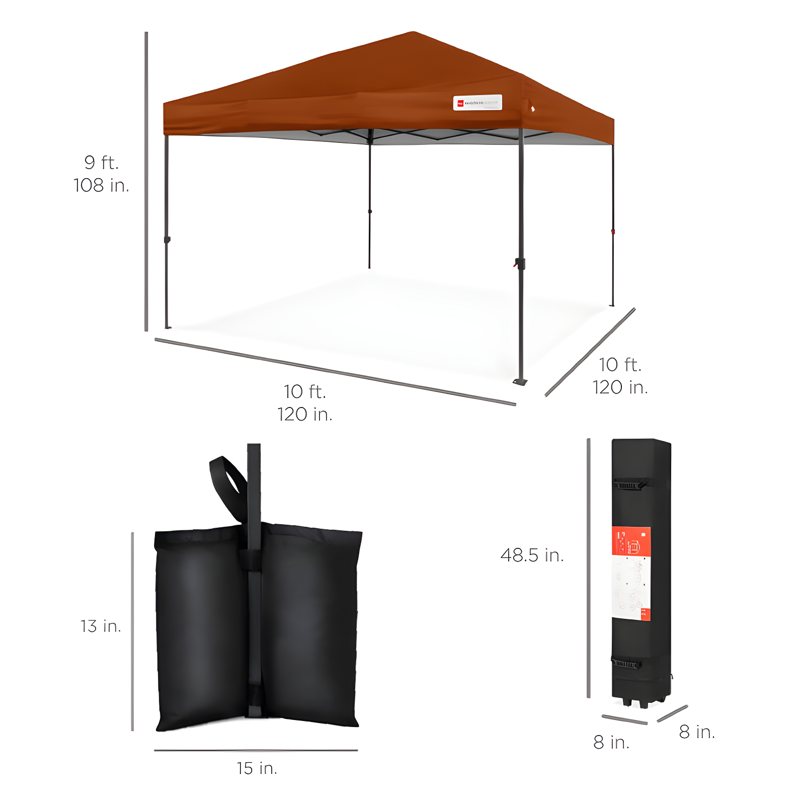 Best Choice Products Easy Setup Pop Up Canopy W/ 1-Button Setup, Wheeled Case, 4 Weight Bags