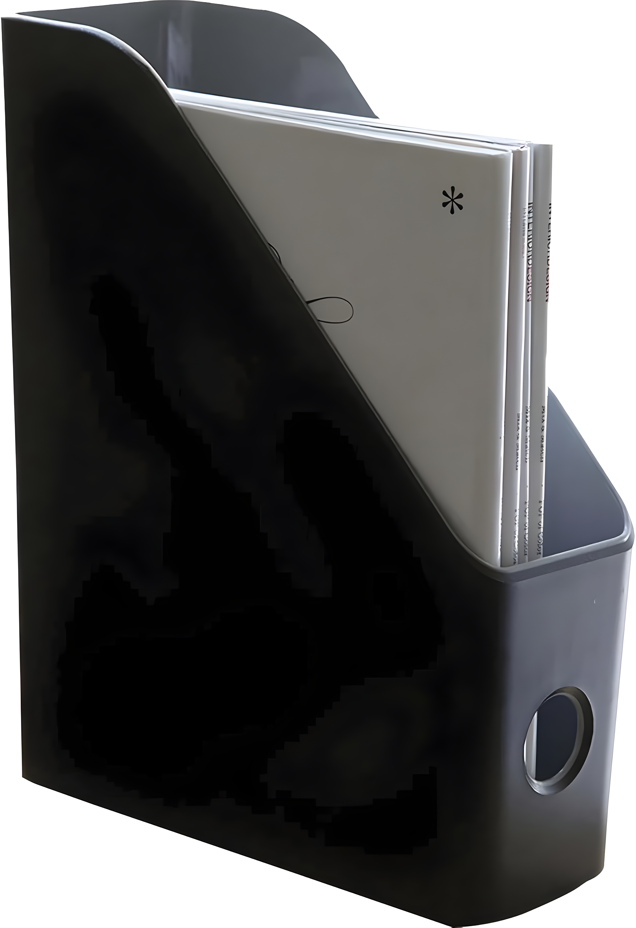Advantus Fusion Magazine File, 3.5 x 9.5 x 12, Black/Gray 37677