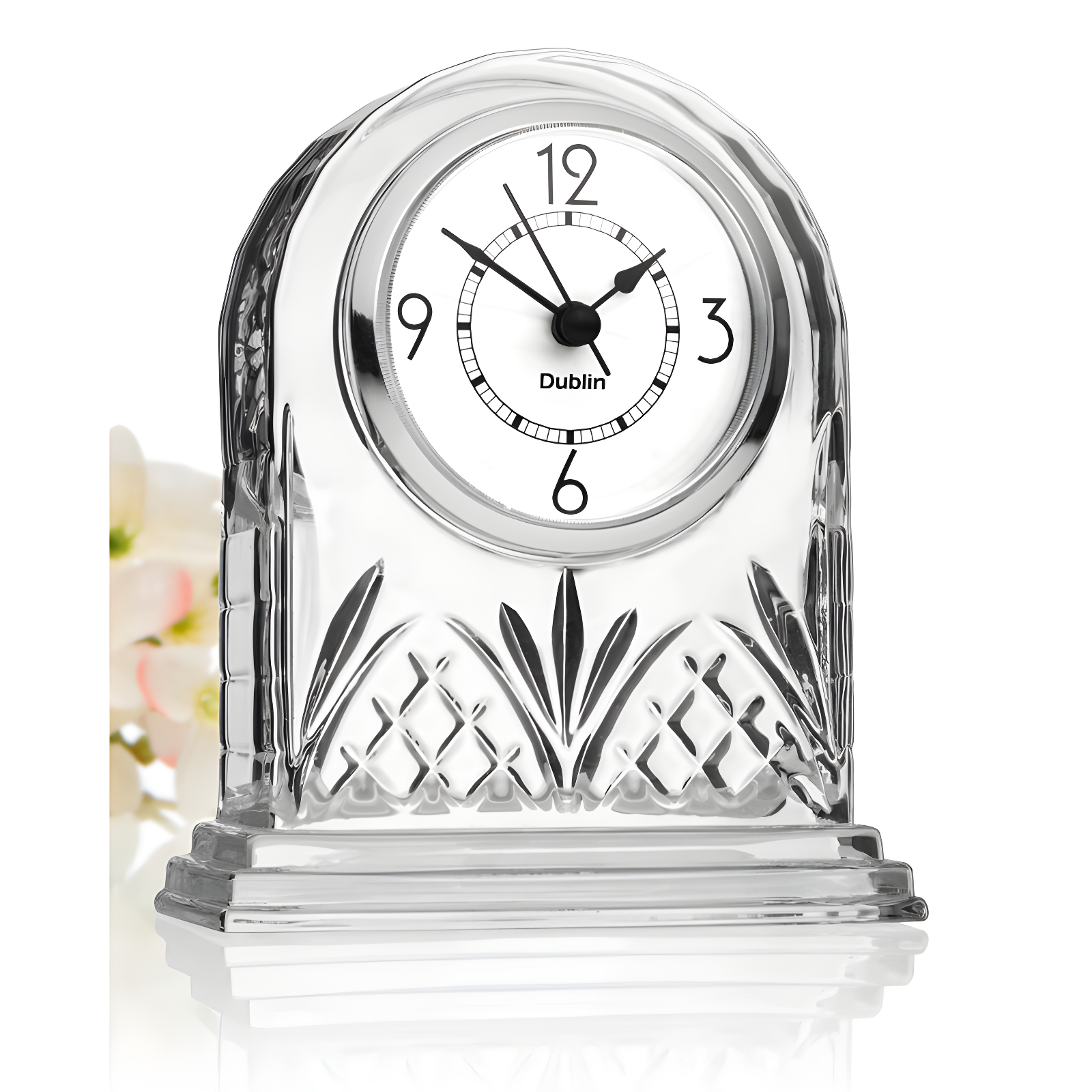 Godinger Silver Art Co Dublin Crystal Desk Clock