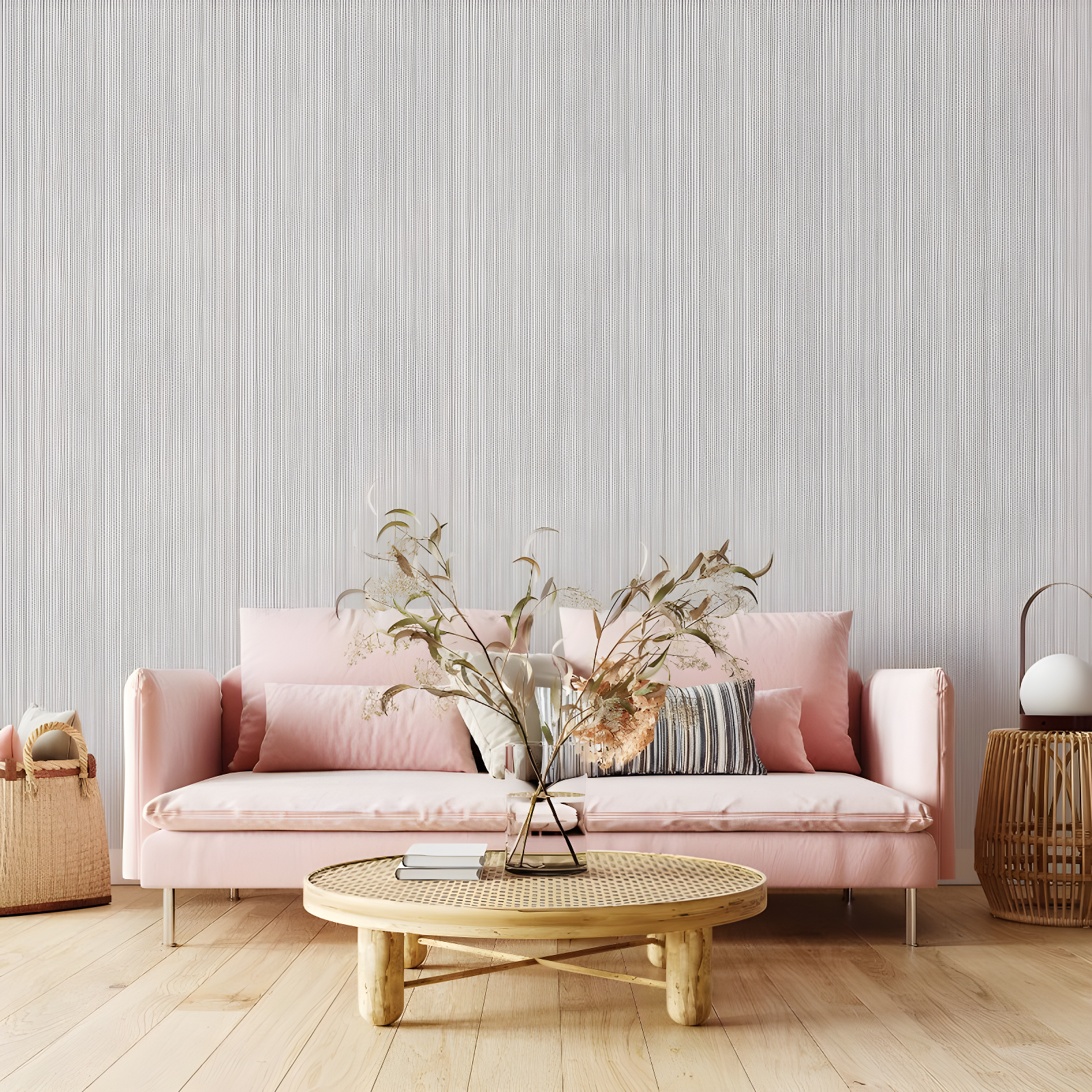 Tempaper & Co.® Faux Grasscloth Removable Peel and Stick Wallpaper, Textured Sterling Silver, 28 sq ft: Vinyl, Self-Adhesive