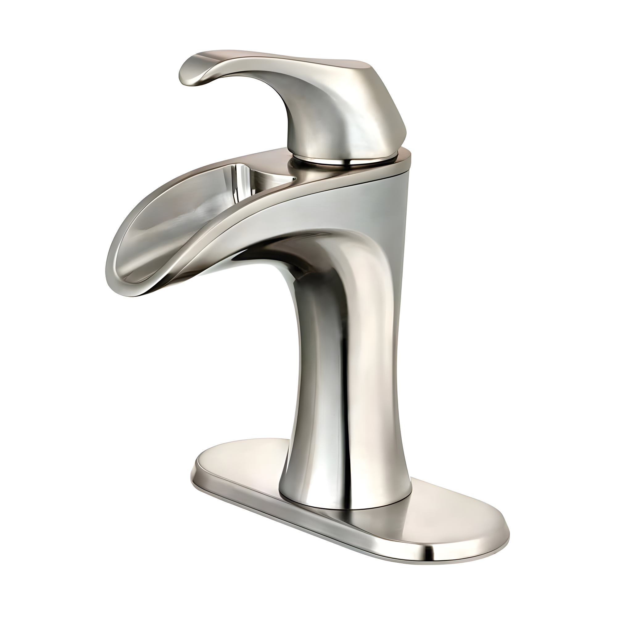 Pfister Brea Bathroom Sink Faucet, Single Control, 1-Handle, Single Hole, Brushed Nickel Finish, LF042BRKK