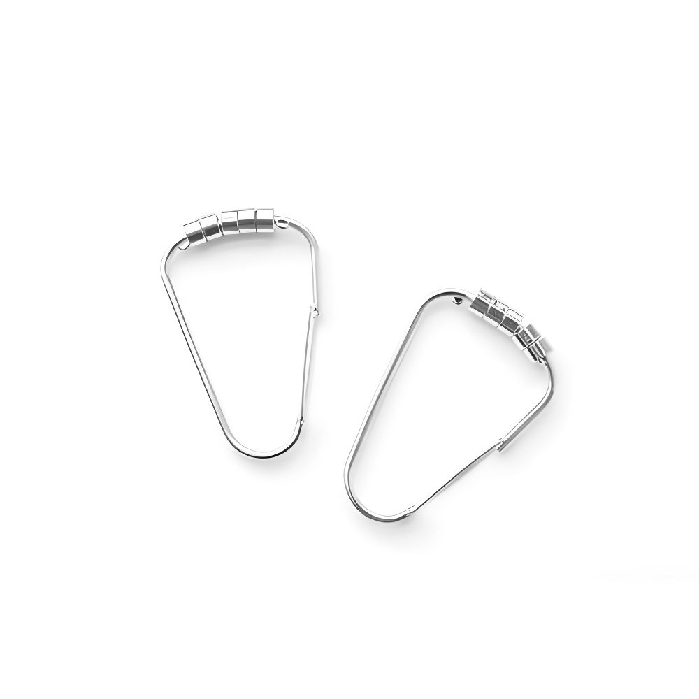 Splash Home Premium Oblo Shower Curtain Hooks (Set of 12)