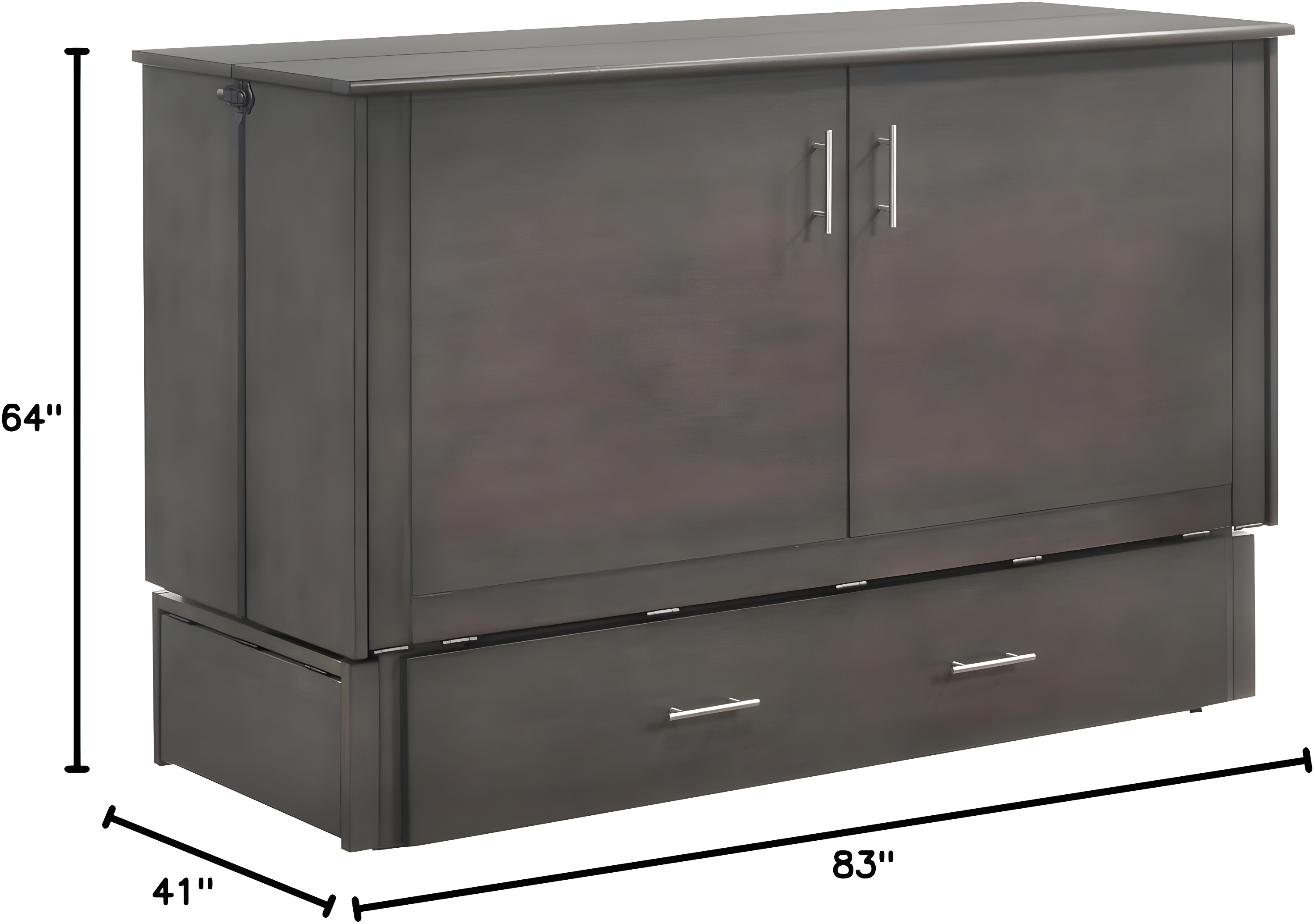 Sagebrush Queen Size Murphy Bed Cabinet with Storage