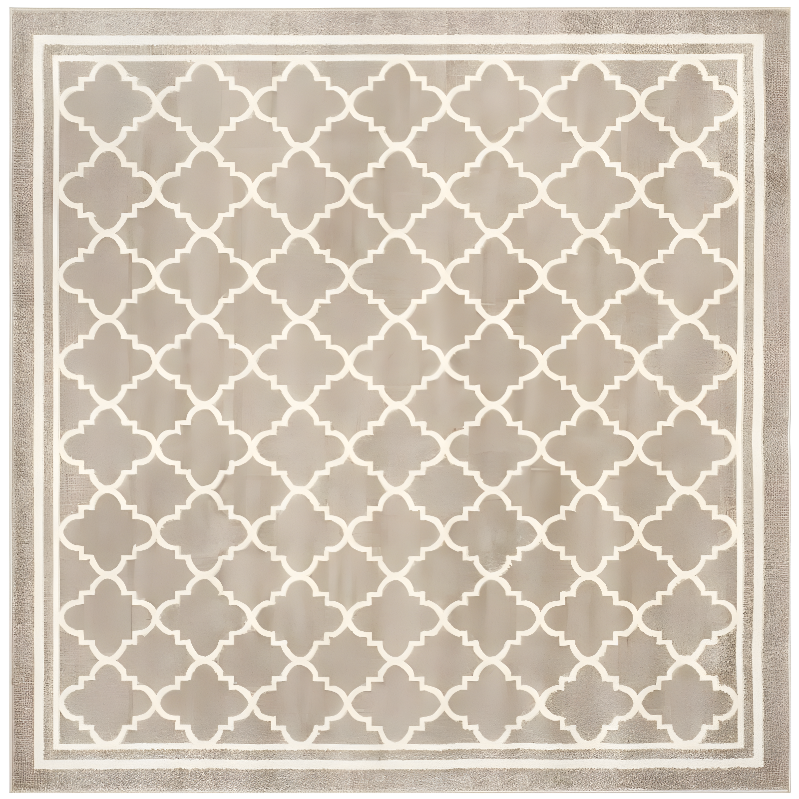 Amherst AMT422 Power Loomed Indoor Area Rug - Wheat/Beige - 7'x7' - Safavieh
