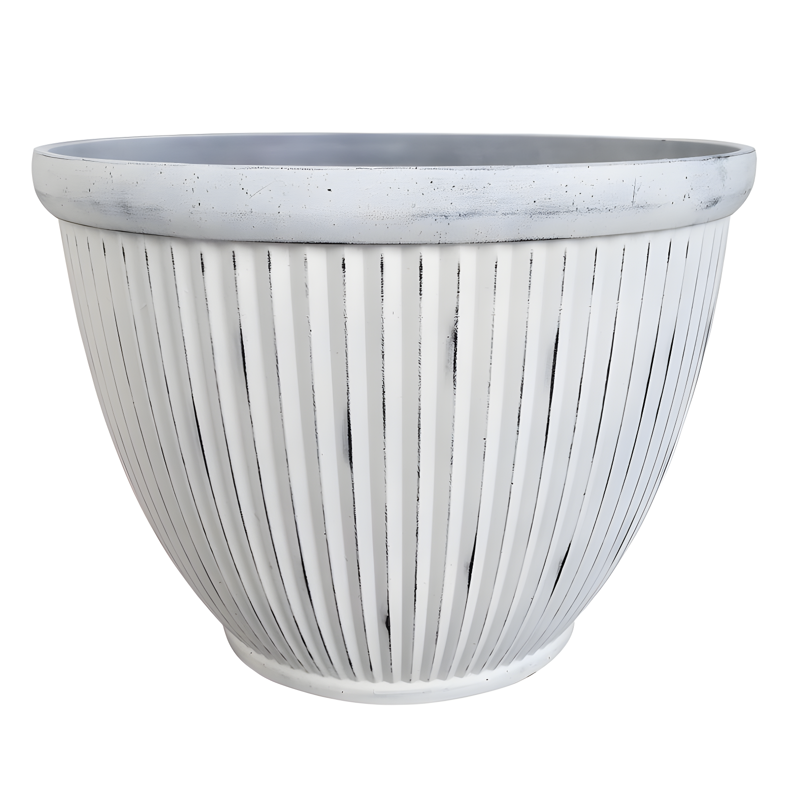 Southern Patio 15 in. D Resin Westland Patio Planter Afterglow White