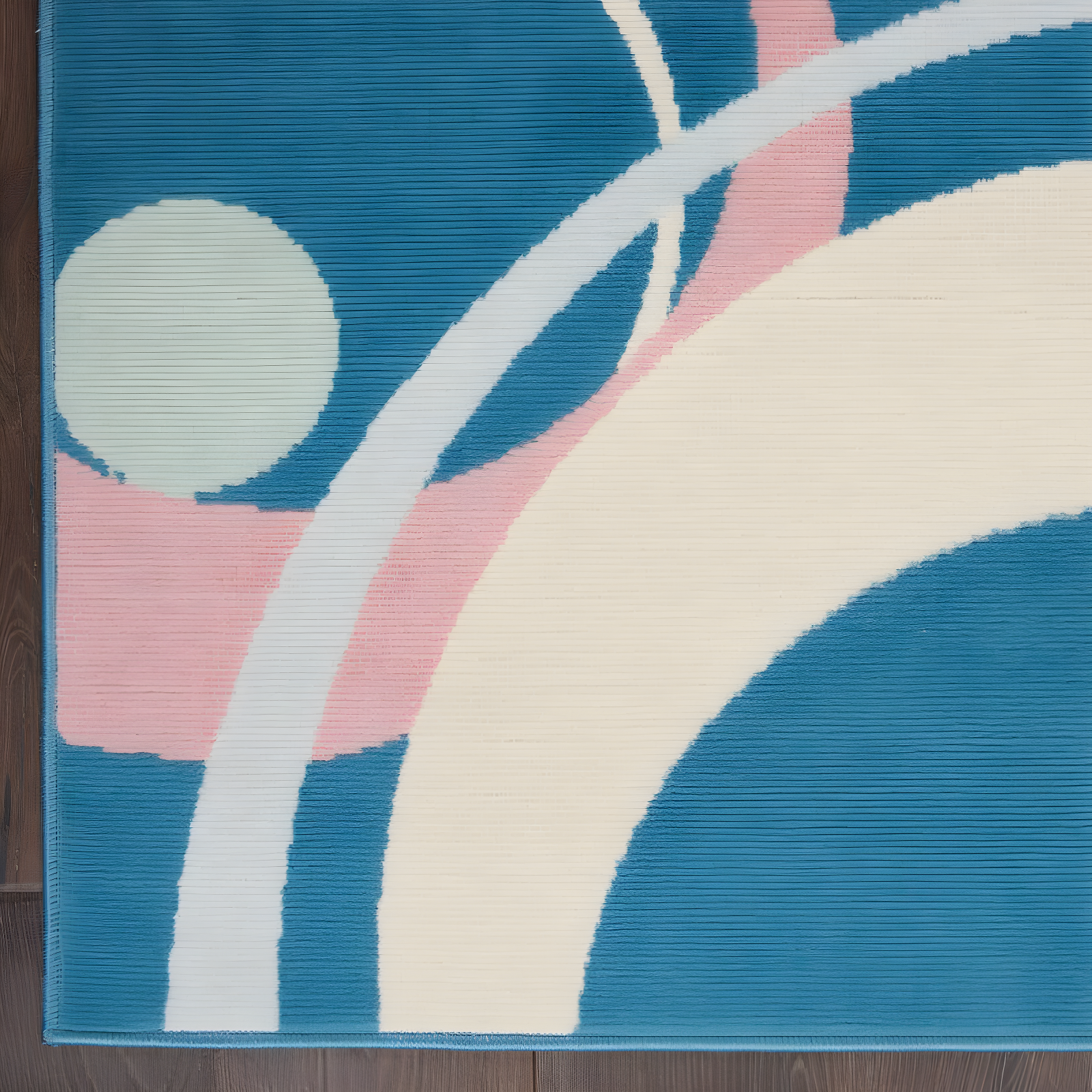 Nourison Grafix 6'X9' (6' x 9') Blue Multi Colored Area Rug Retro Contemporary Geometric by Nourison