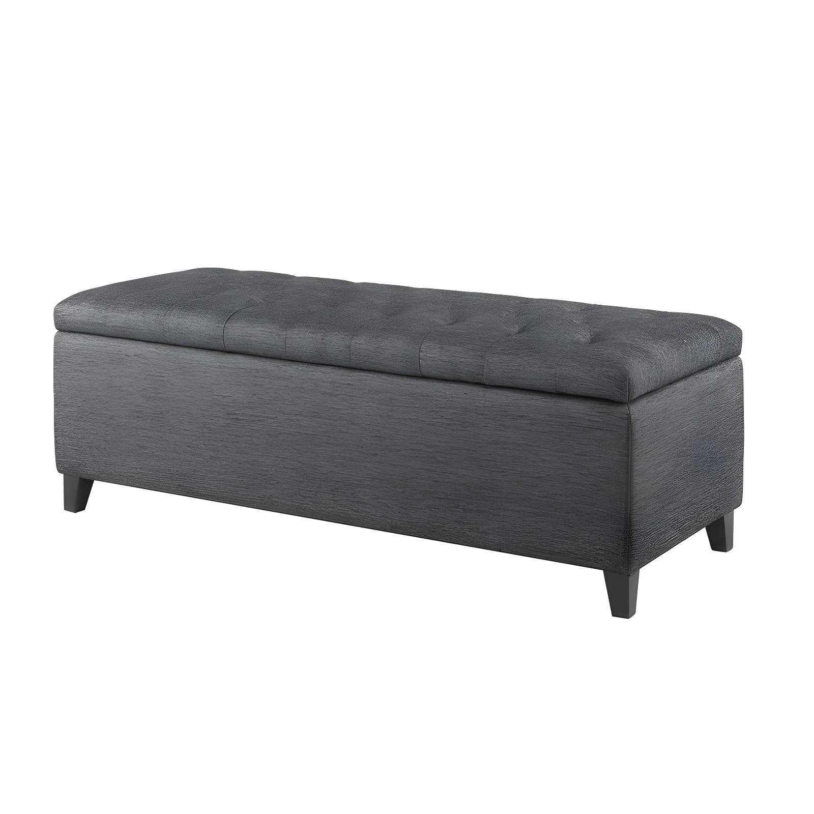 Selah Tufted Top Storage Bench Charcoal - Madison Park