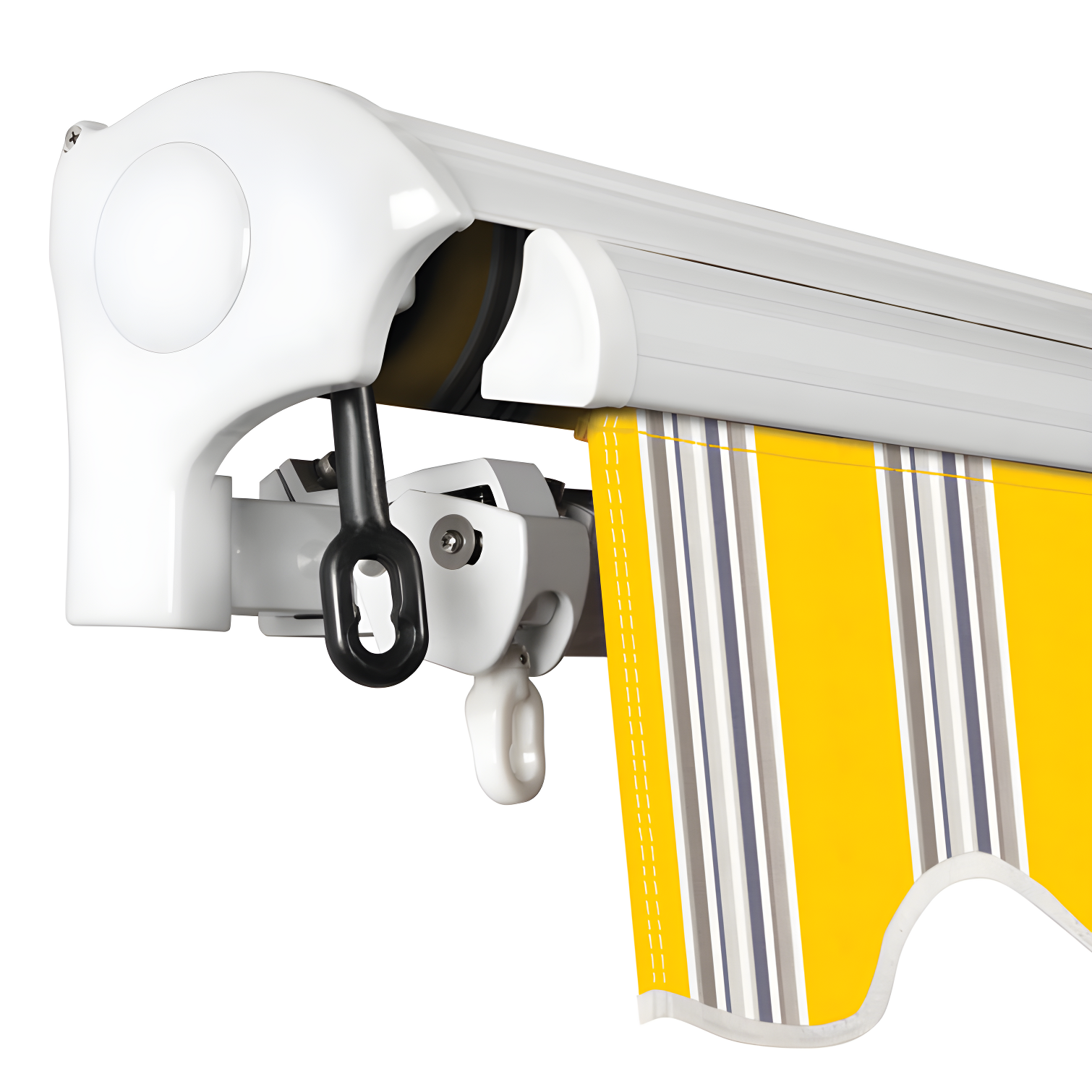 Advaning 10.5'' Fabric, Metal Cover Retractable Patio Awning