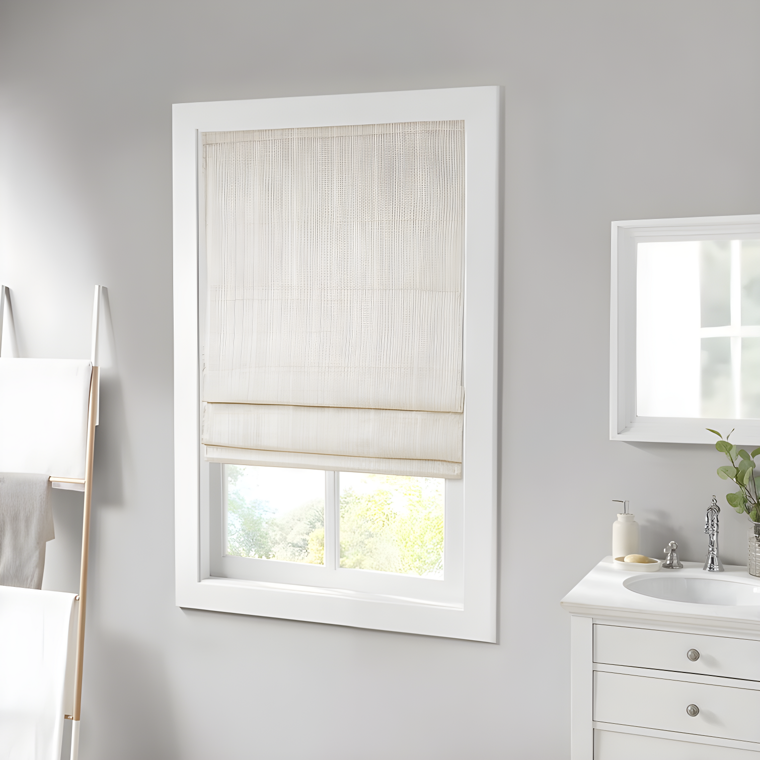 Galen Basketweave Cordless Room Darkening Single Roman Shade