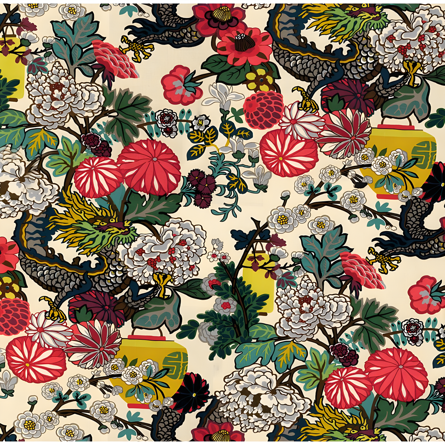 Chiang Mai Dragon Fabric