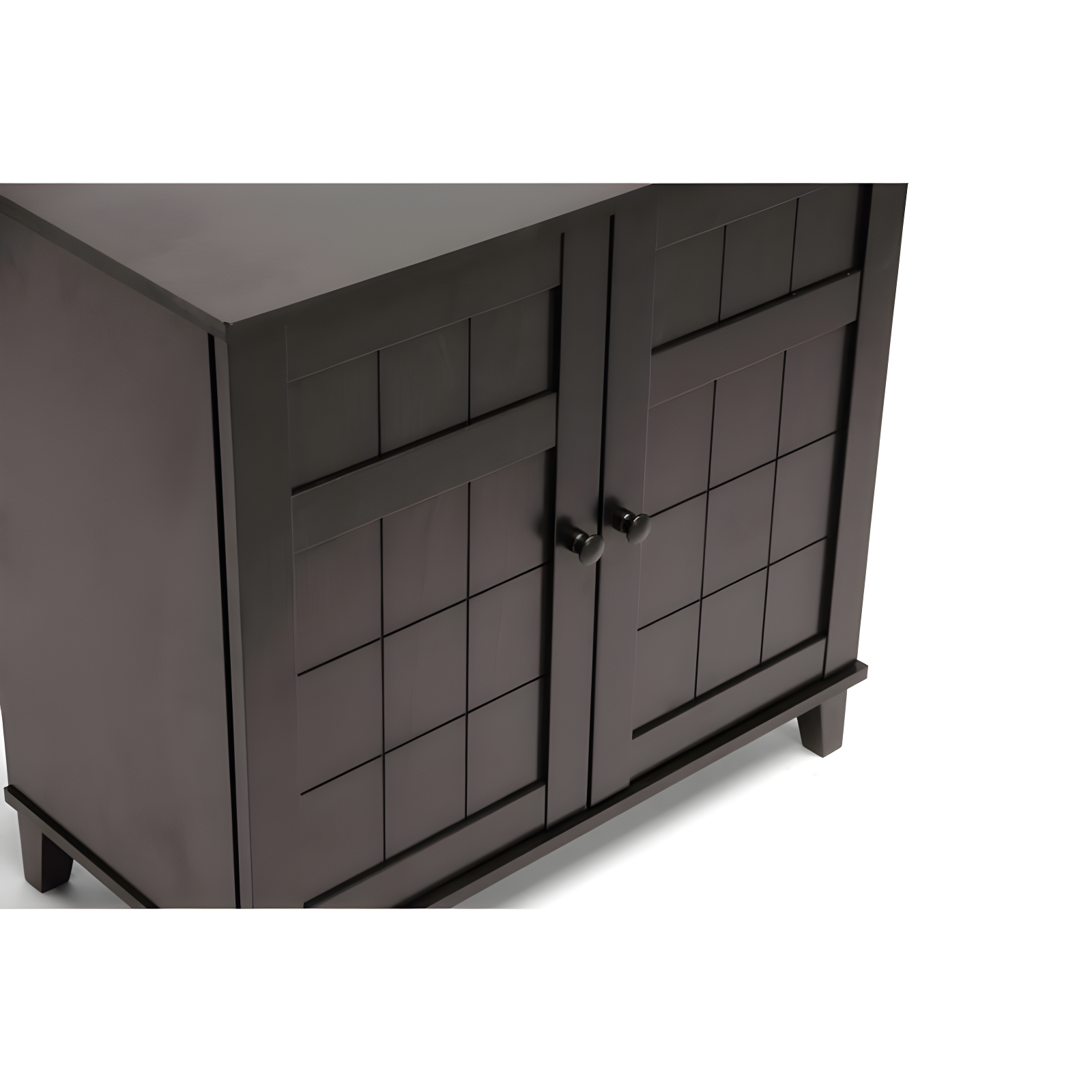 Glidden Wood Modern Shoe Cabinet (Short) Dark Brown - Baxton Studio