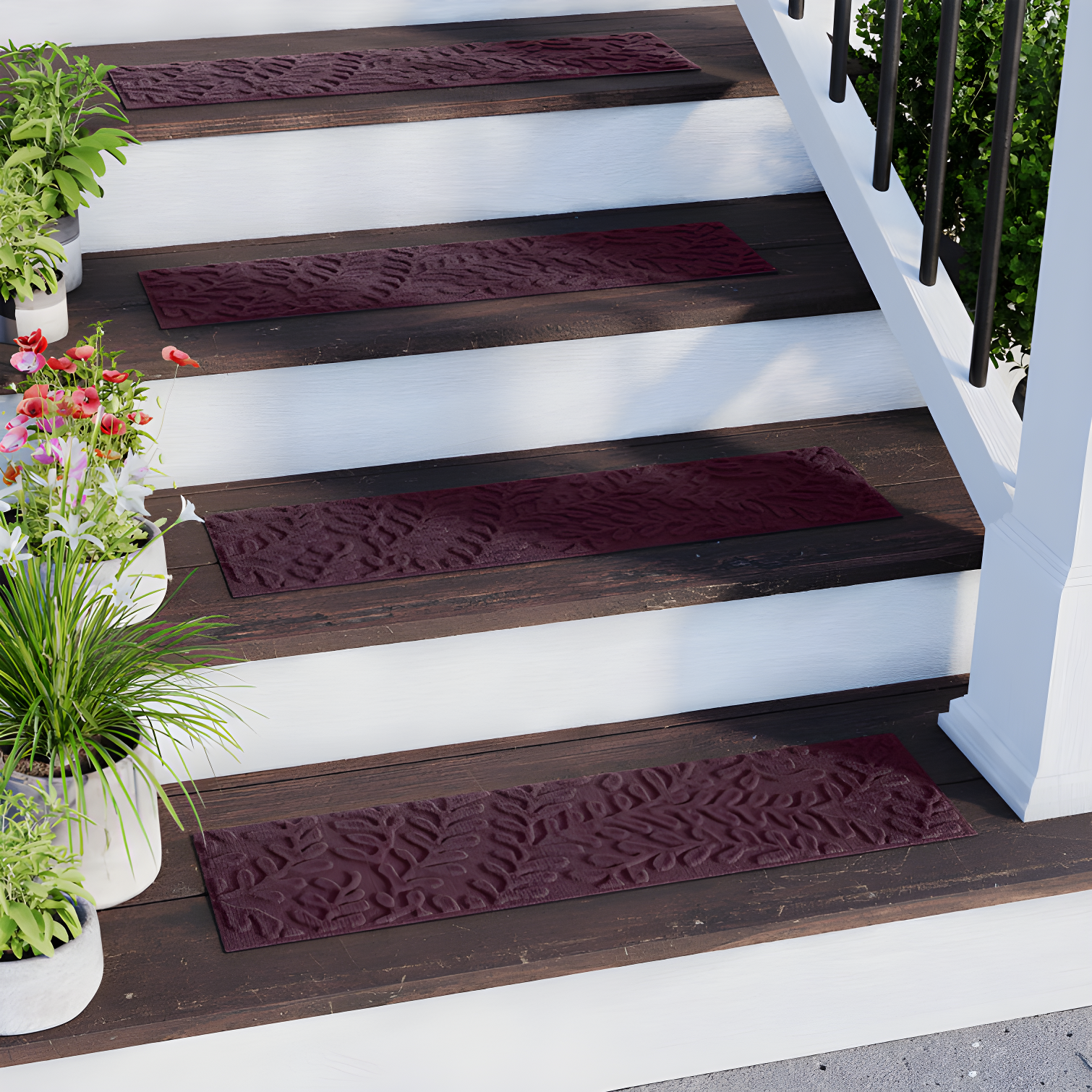 WaterHog Boxwood 8.5" x 30" Indoor Outdoor Stair Treads