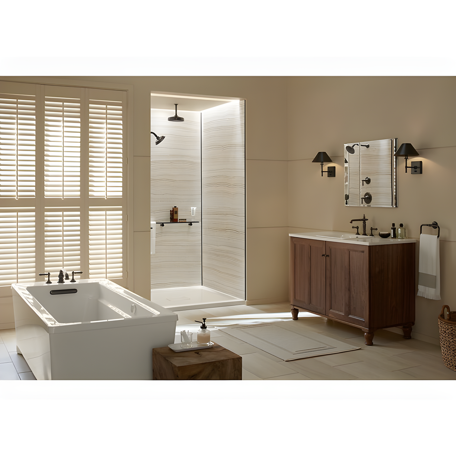 CLC Aluminum Two-Door Medicine Cabinet With Mirrored Doors, Beveled Edges
