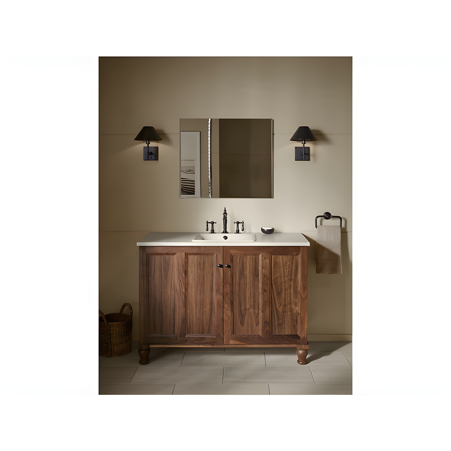 CLC Aluminum Two-Door Medicine Cabinet With Mirrored Doors, Beveled Edges