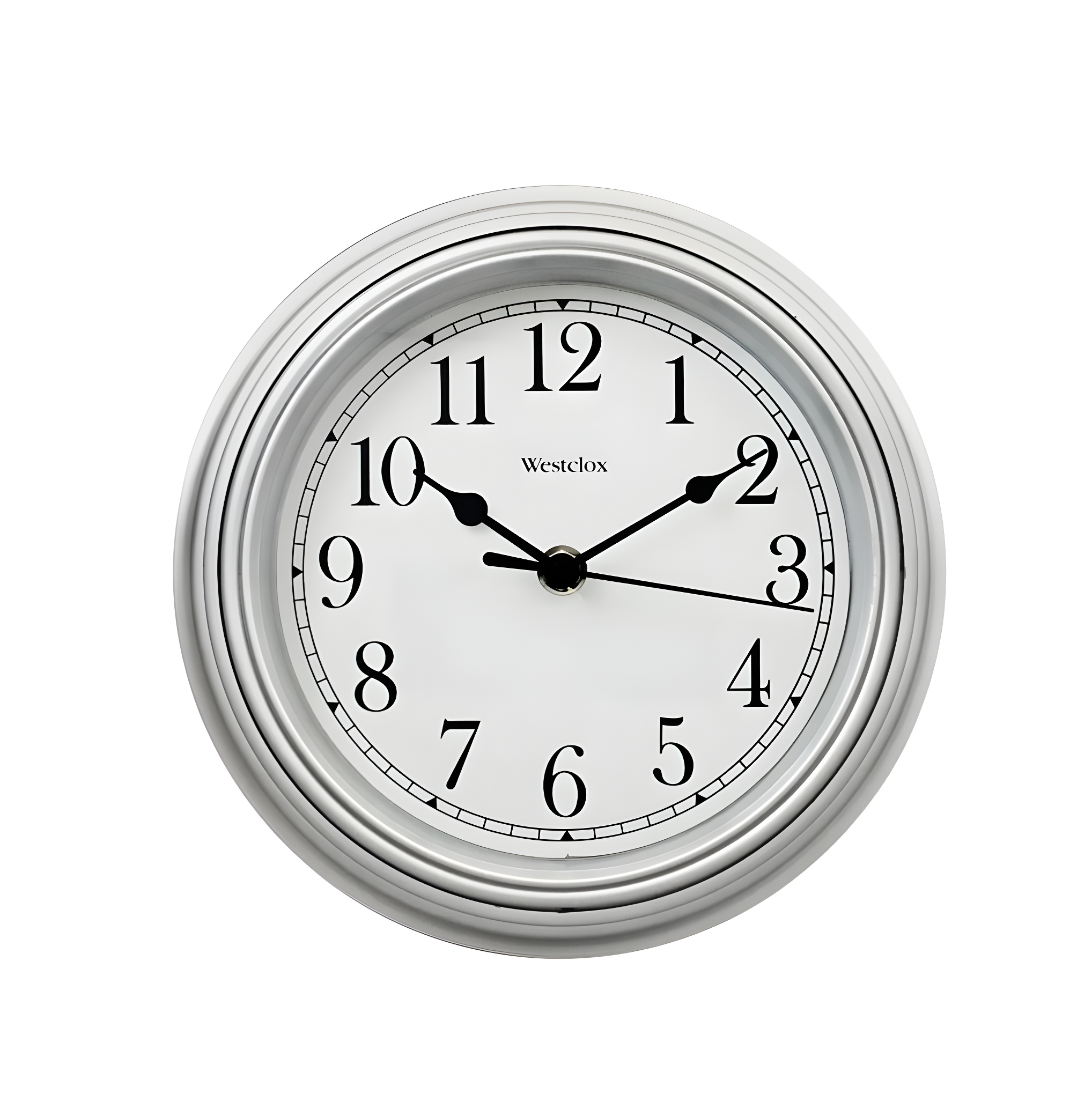 Westclox 9 Inch Silver Round Simplicity Wall Clock