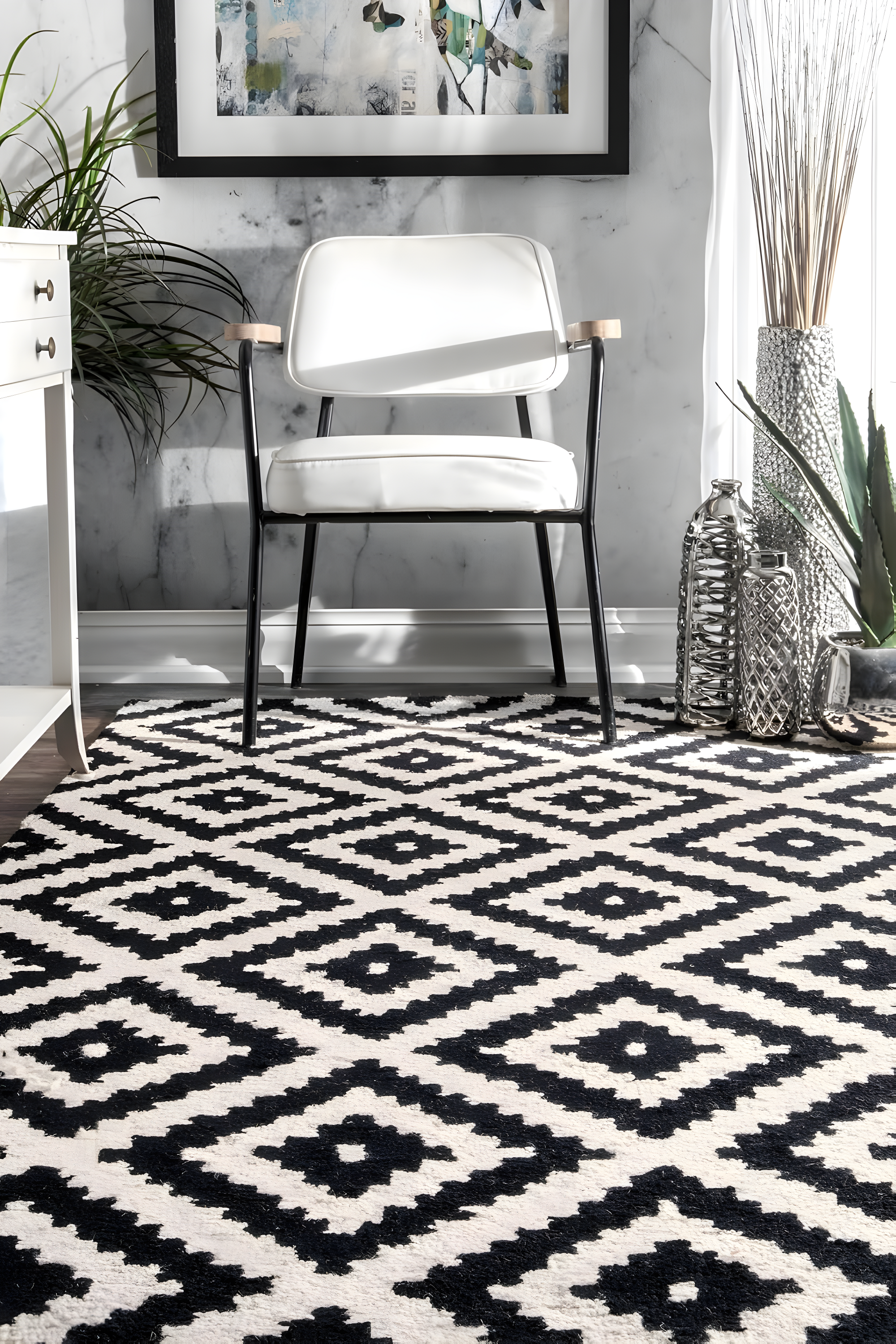Kellee Contemporary Black 10 ft. x 14 ft. Area Rug