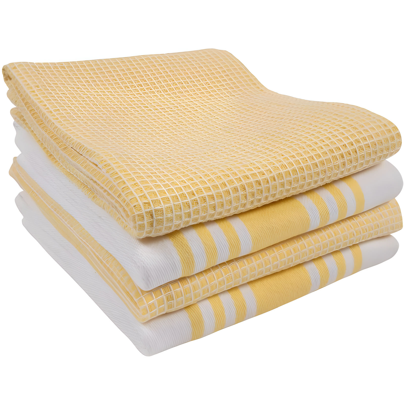 KAF Home Madison Set of 4 Absorbent, Durable and Soft Kitchen Towels | 18" x 28"  - Sunshine