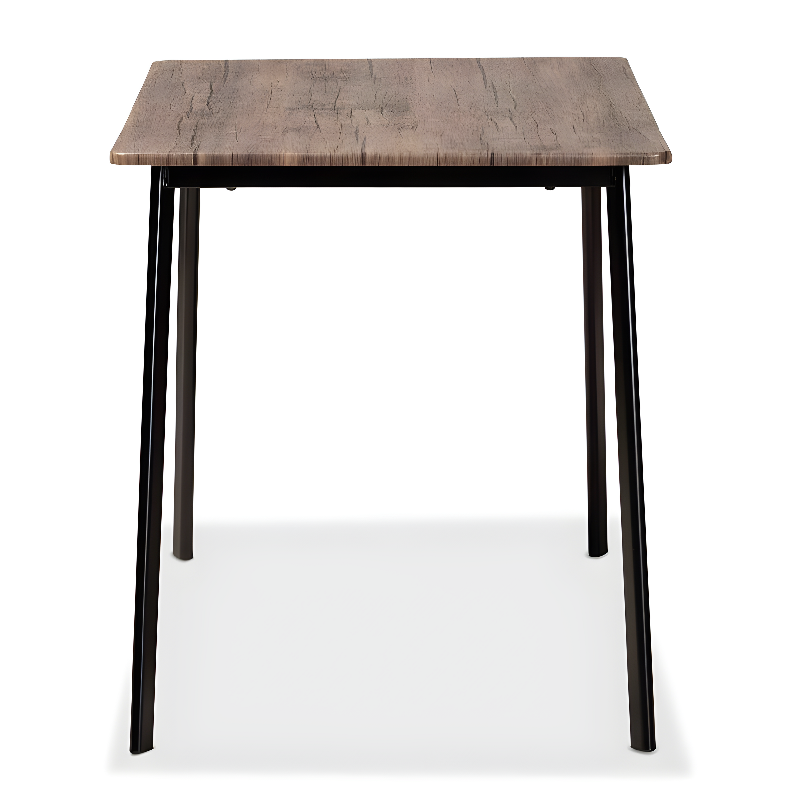 Calder Wood and Metal Dining Table Walnut Brown/Black - Baxton Studio