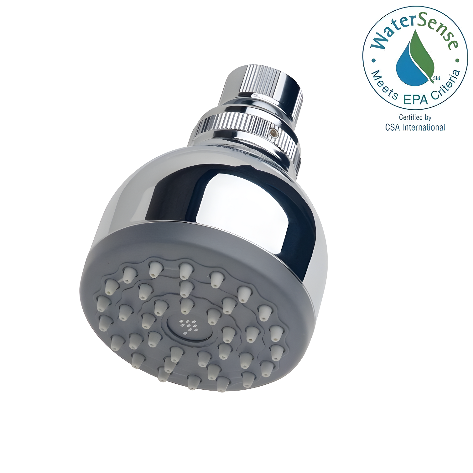 1-Spray 2.8 in. Single Wall Mount Fixed Shower Head in Chrome