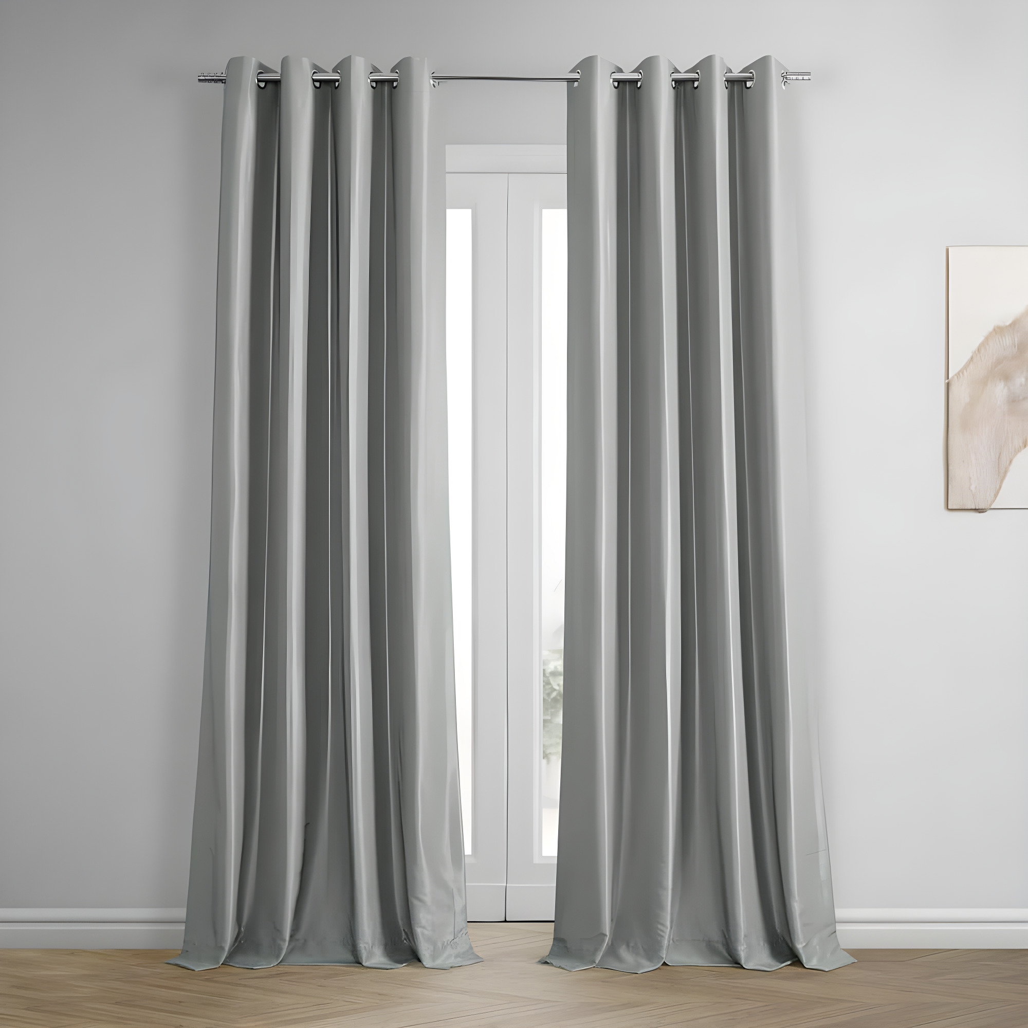 Half Price Drapes Signature Angora Beige Plush Velvet Hotel Blackout Curtains(1 Panel), 50W X 96L