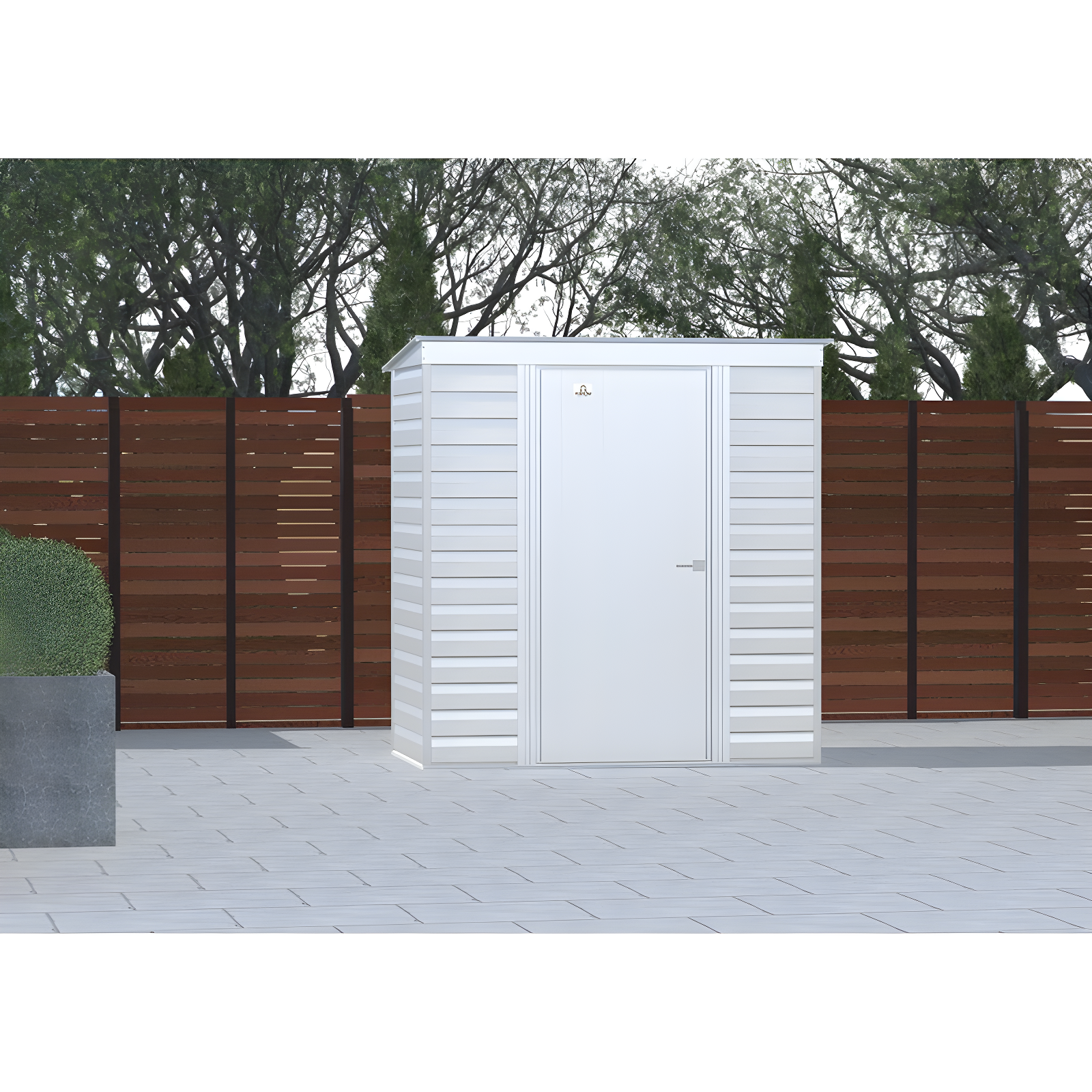 6 ft. W x 4 ft. D Steel Horizontal Storage Shed