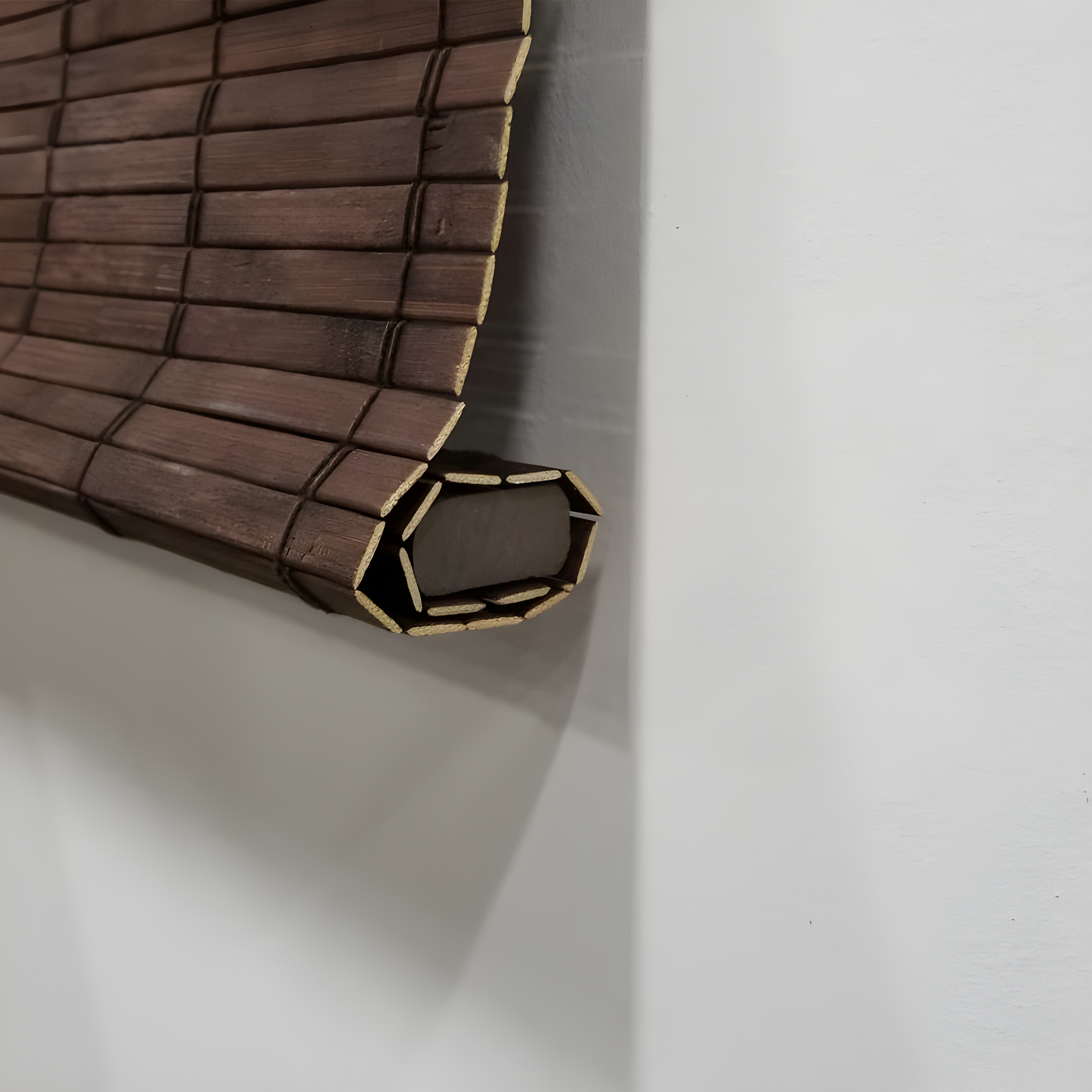 Radiance Brooklyn 36-in Cordless Cocoa Bamboo Roman Shade