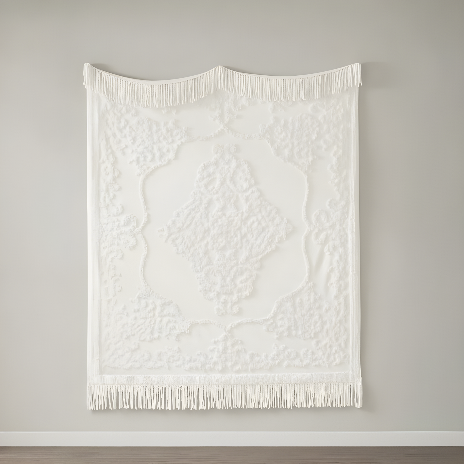 Madison Park Chloe 100% Cotton Tufted Chenille Lightweight Throw With Fringe Tassel