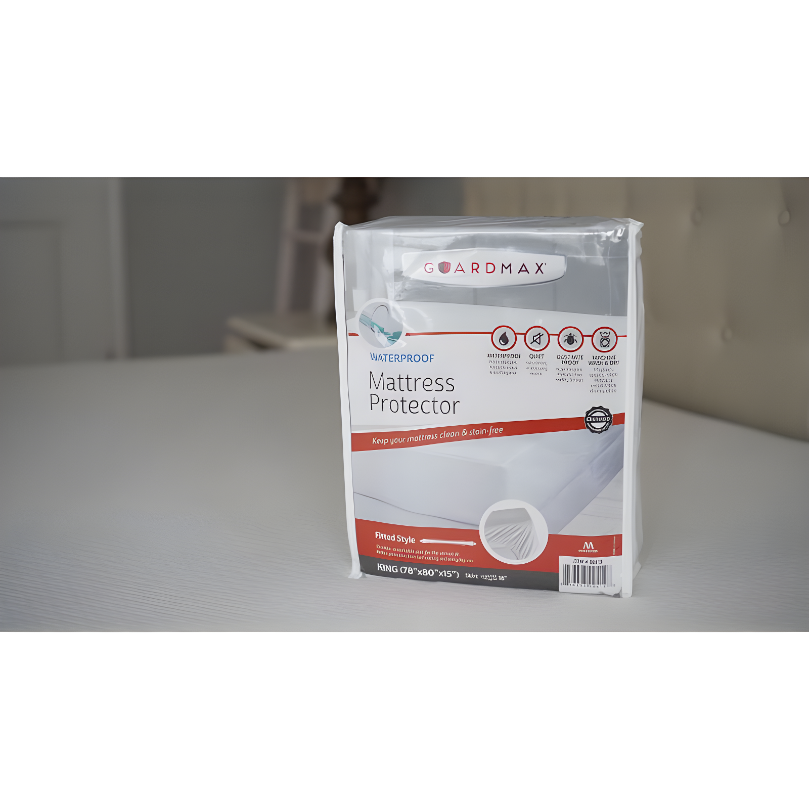 Guardmax Waterproof Portacrib Fitted Mattress Protector – White (24x38x3)