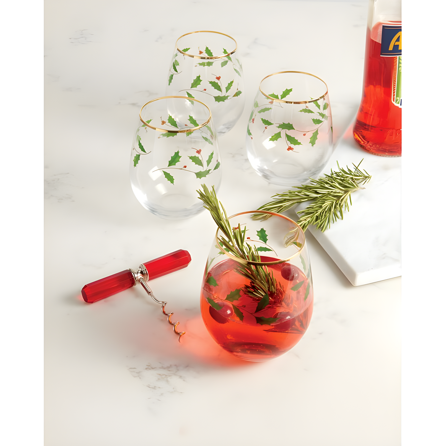 Holiday 4-Piece Wine Glass Set